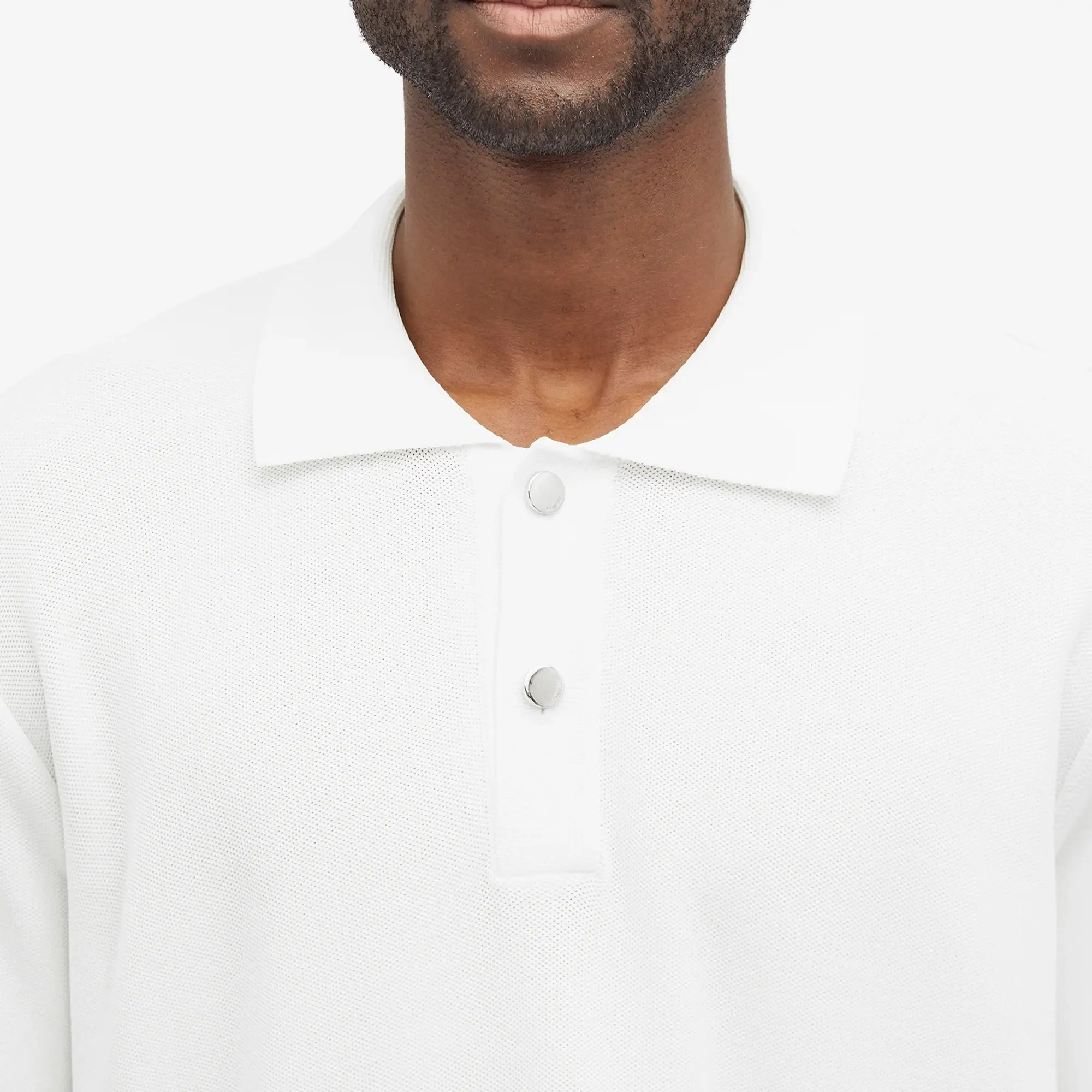Jacquemus Men's Maille Knit Polo Off White