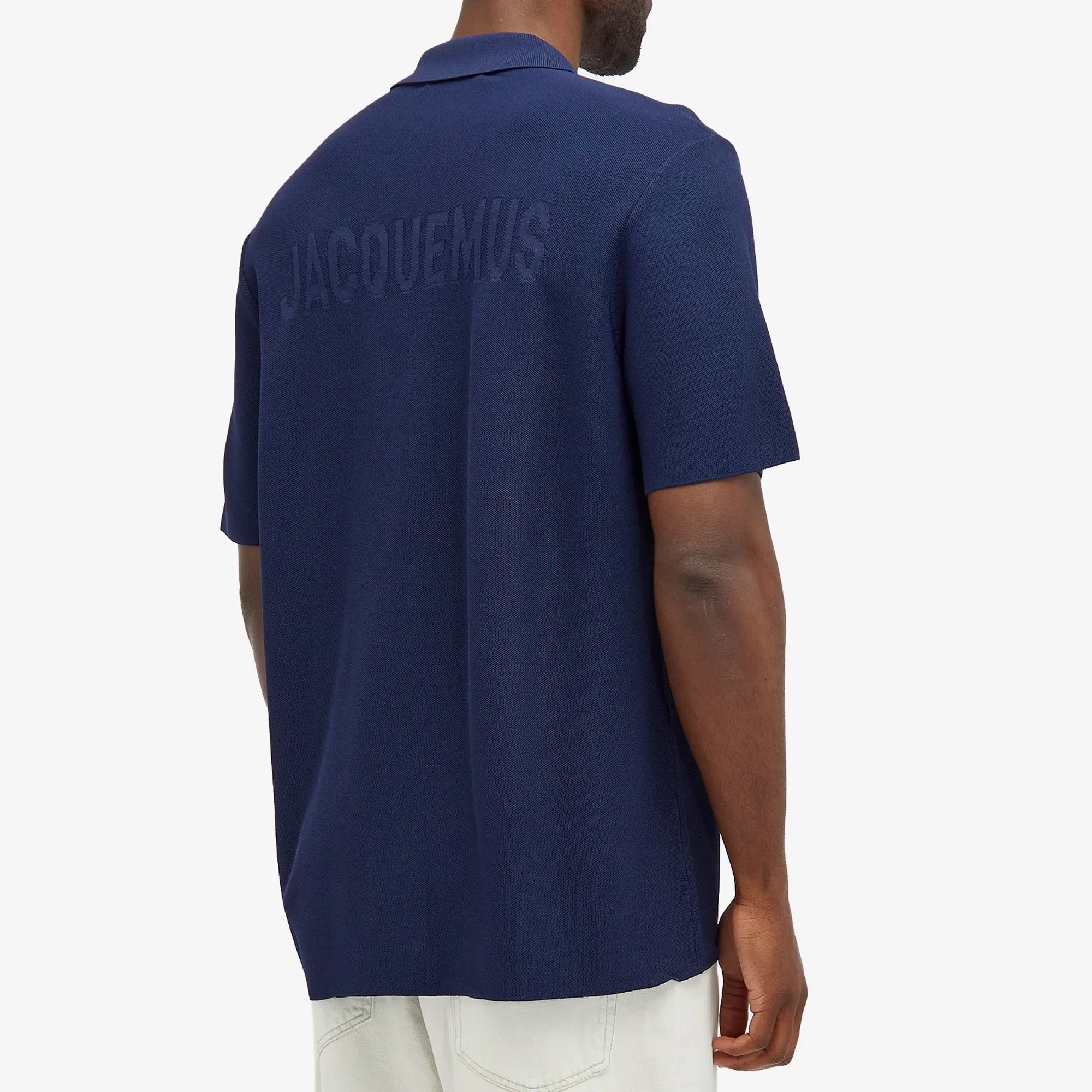 Jacquemus Men's Maille Knit Polo Dark Navy