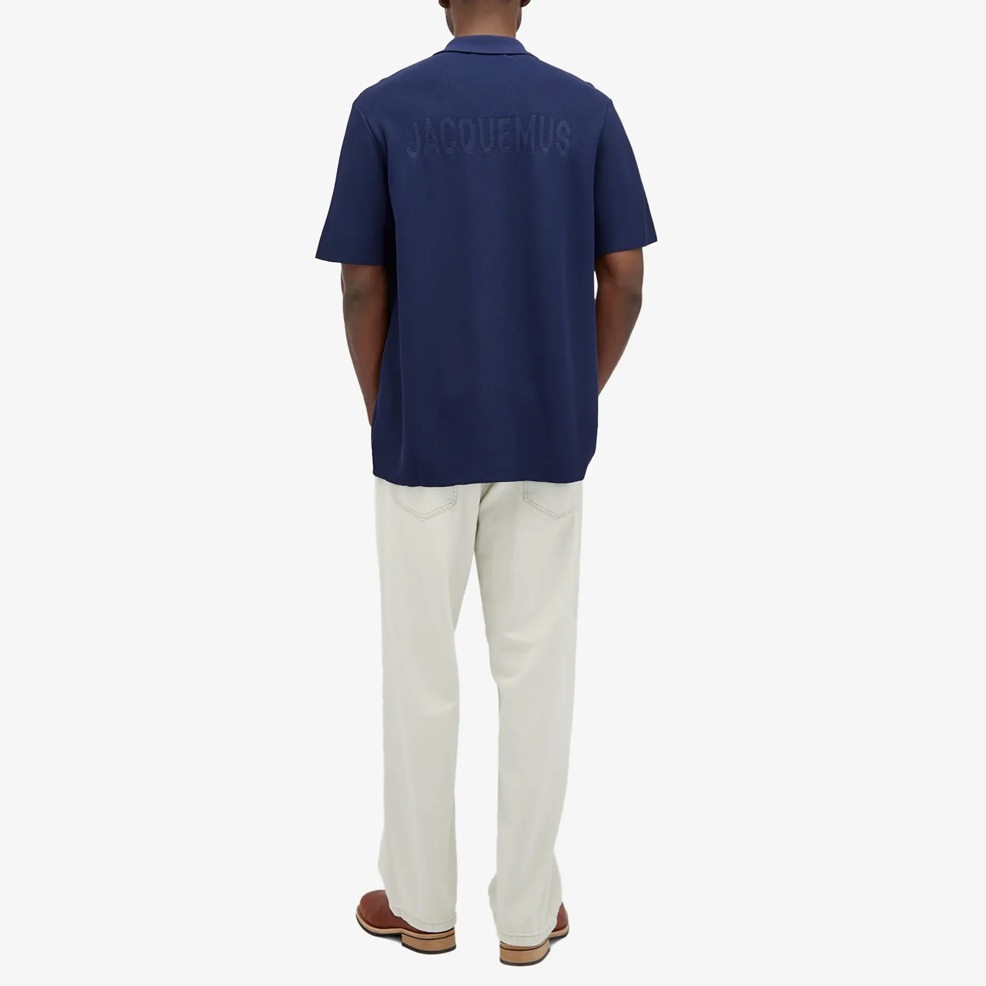Jacquemus Men's Maille Knit Polo Dark Navy