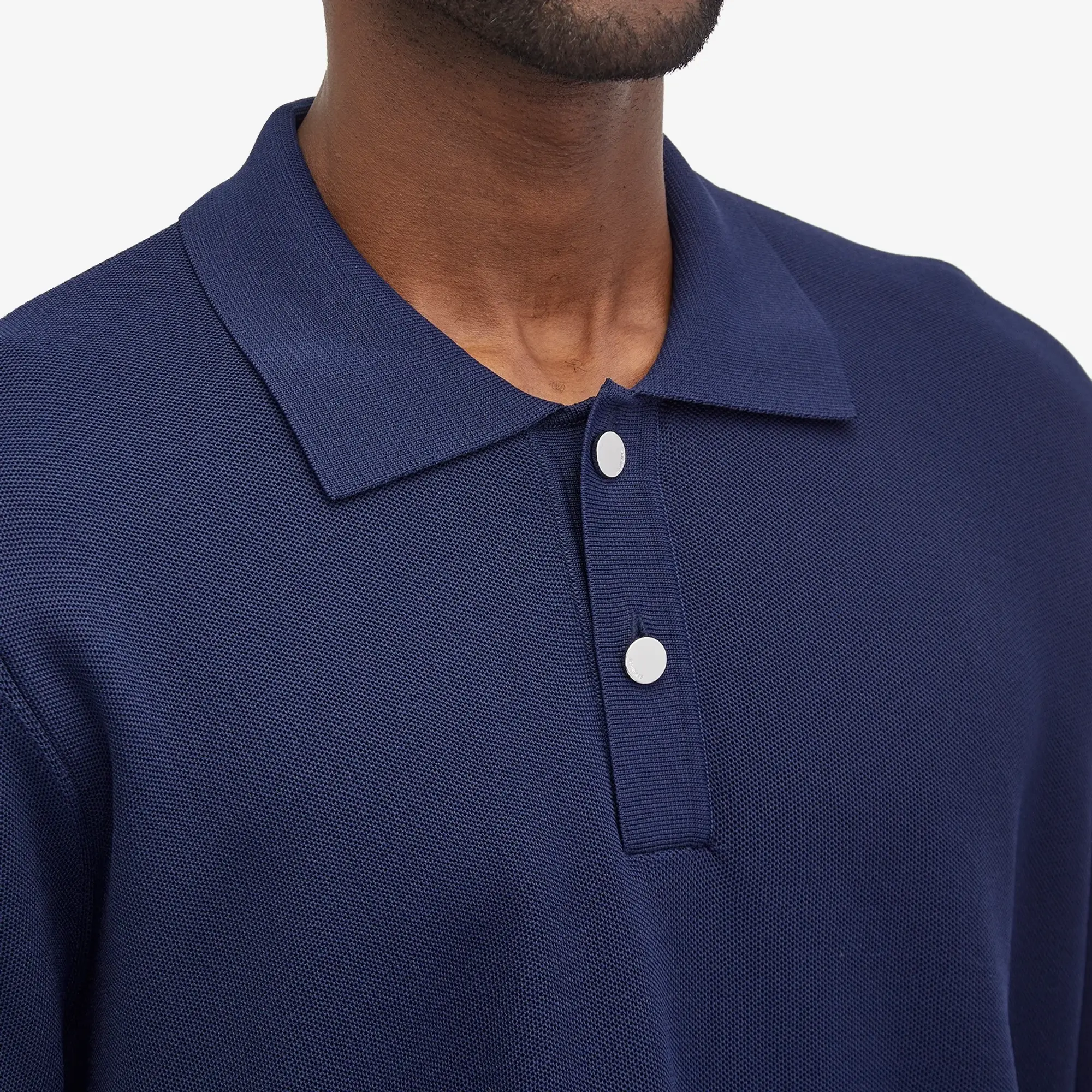Jacquemus Men's Maille Knit Polo Dark Navy