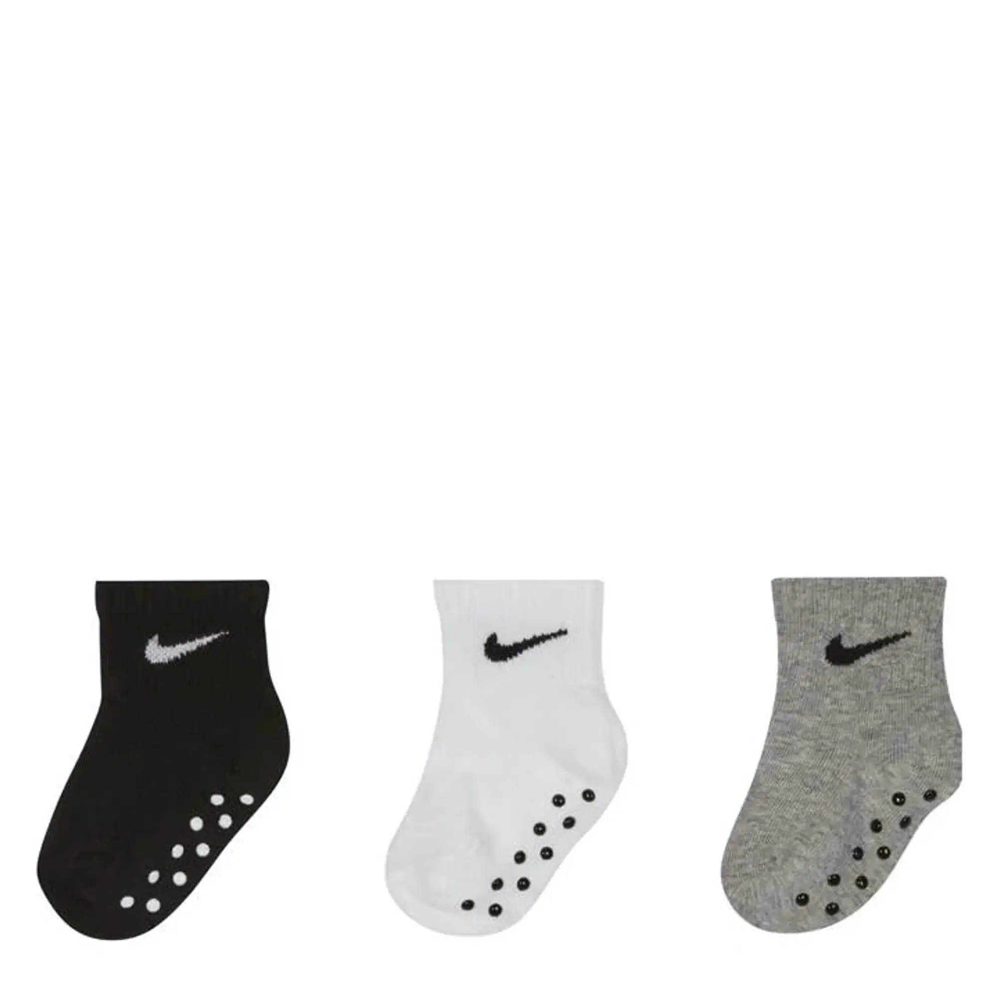 Nike Kids No Slip 3pack Ankle - Black