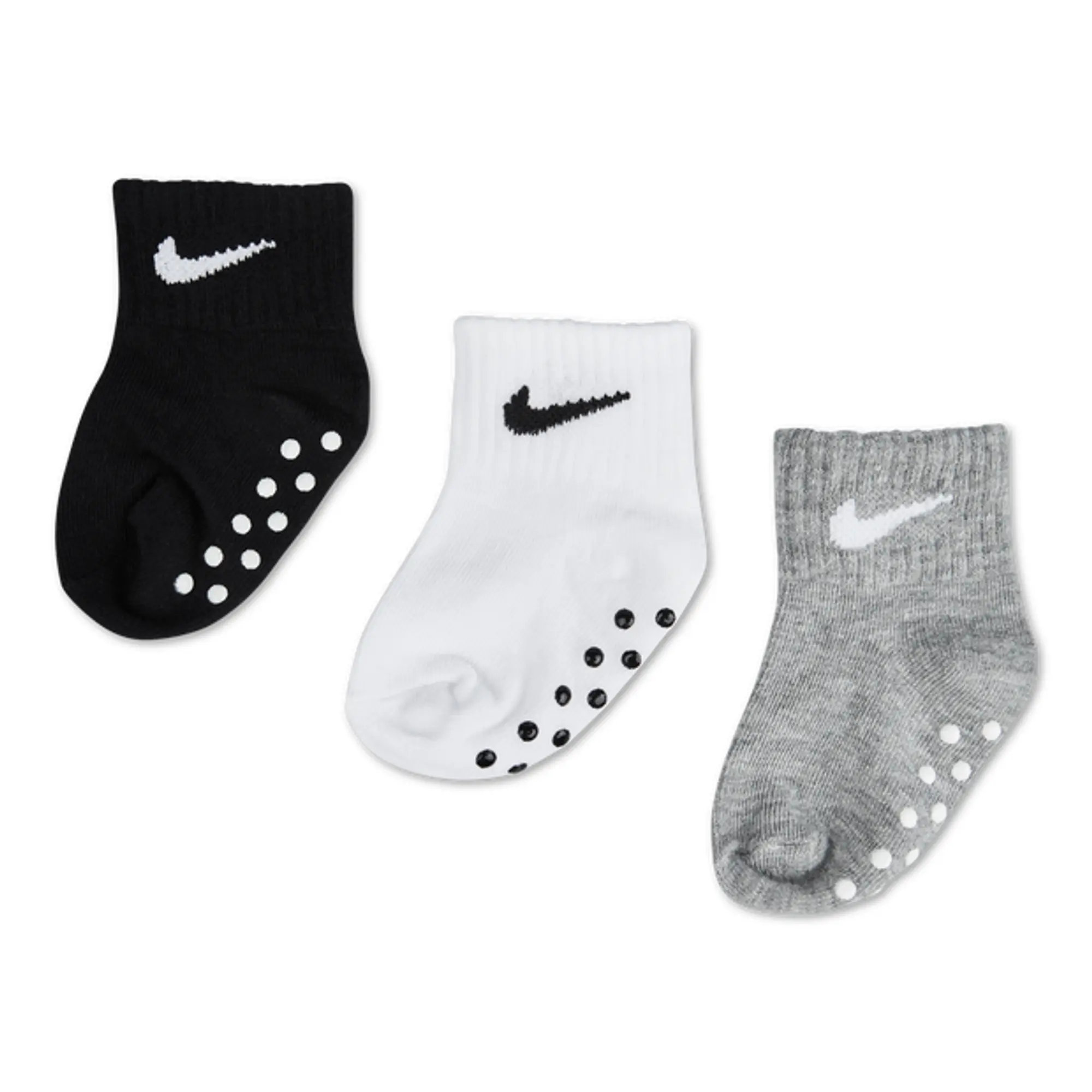 Nike Kids No Slip 3pack Ankle - Black