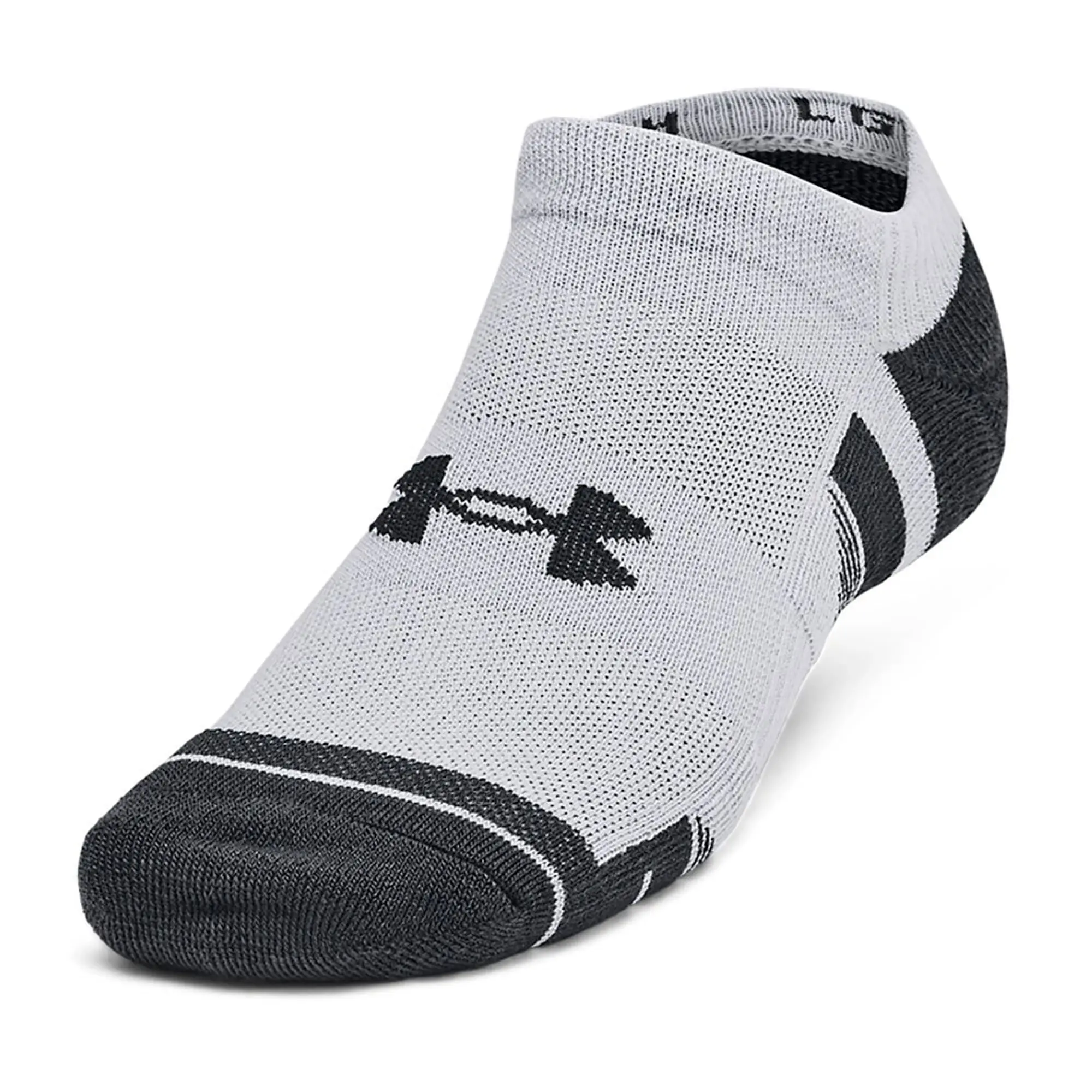 Unisex  Under Armour  Performance Tech 6-Pack No Show Socks Mod Gray / Mod Gray / Jet Gray L