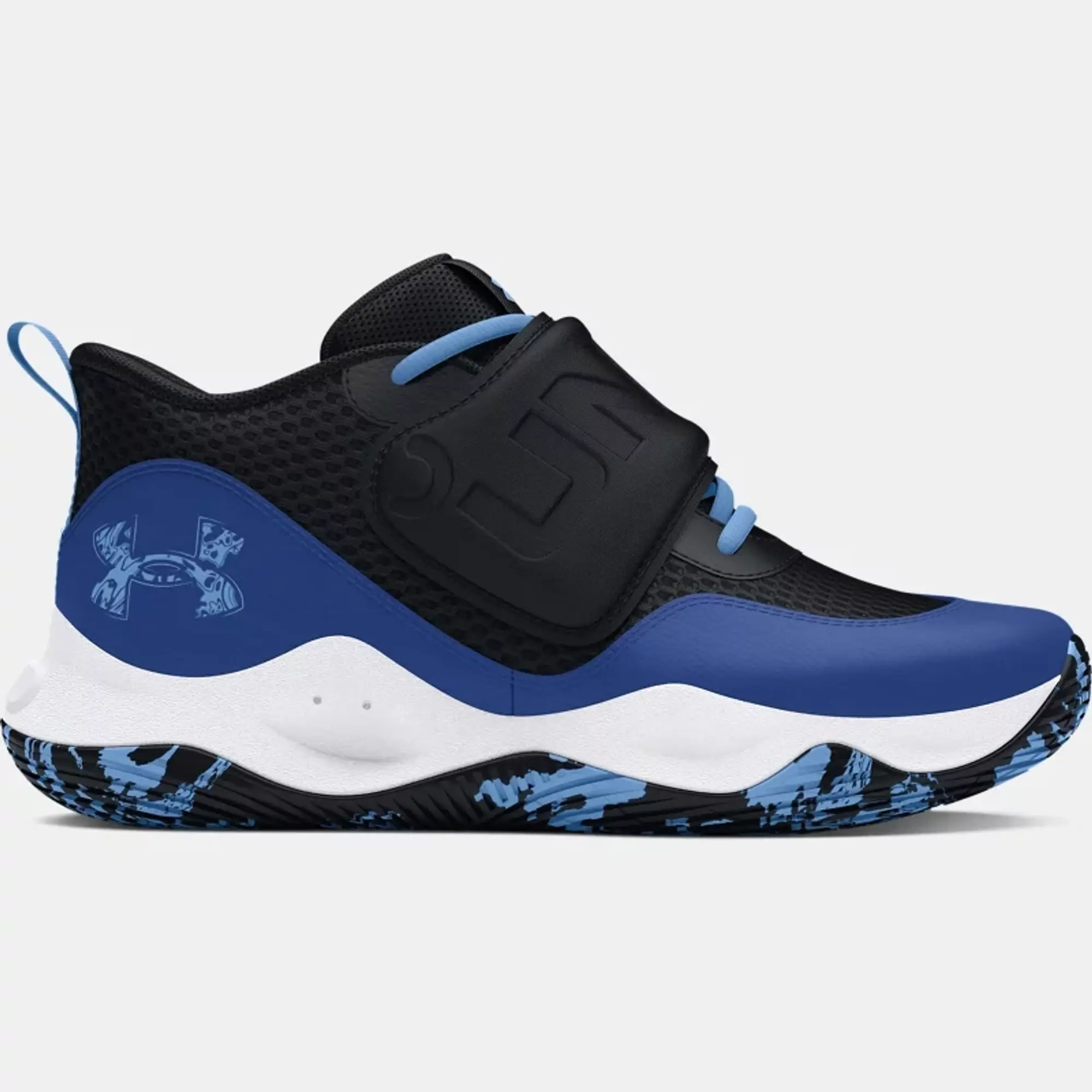 Grade School  Under Armour  Zone BB 2 Basketball Shoes Black / Tech Blue / Horizon Blue 4