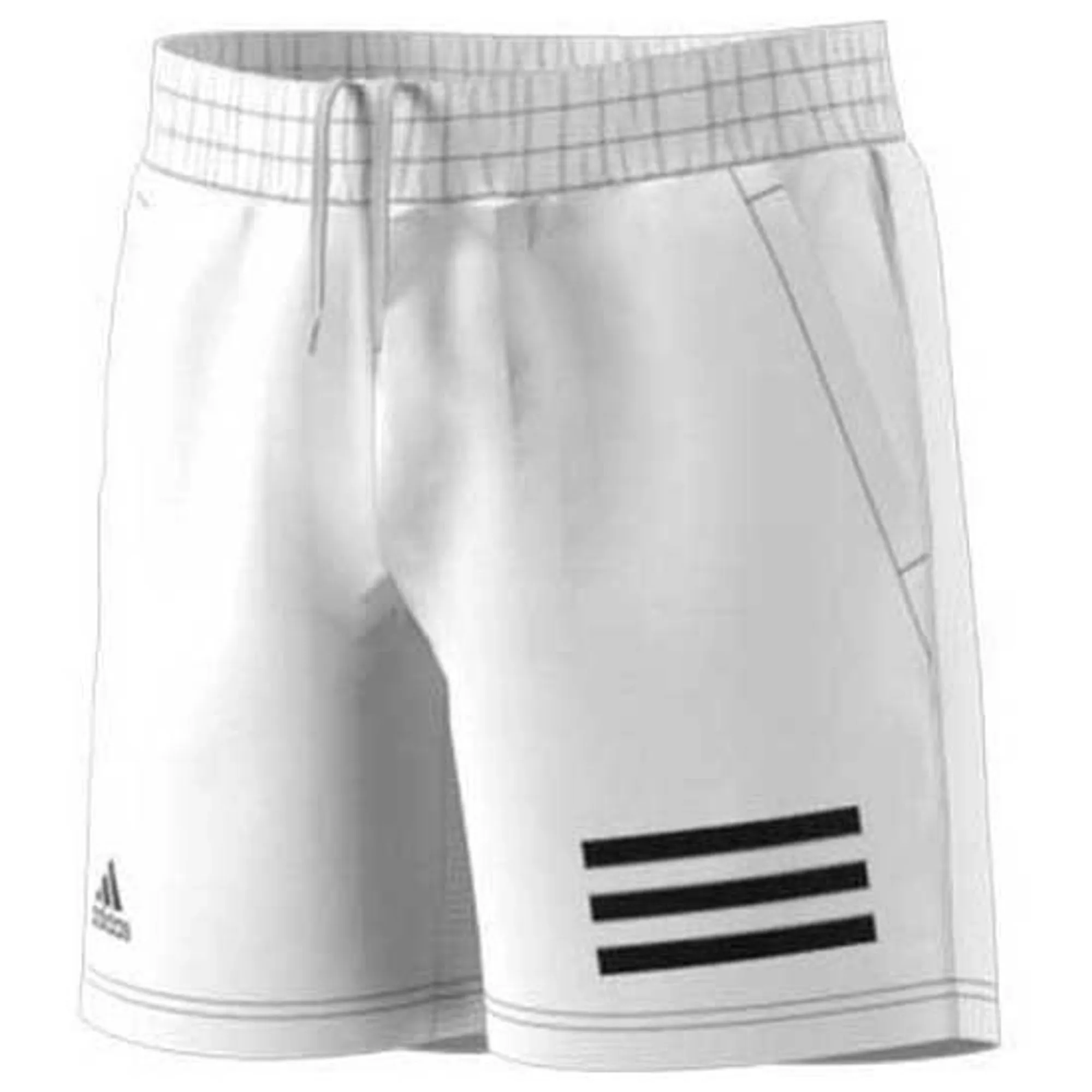 adidas Club 3 Stripes Shorts Boys - White, Black