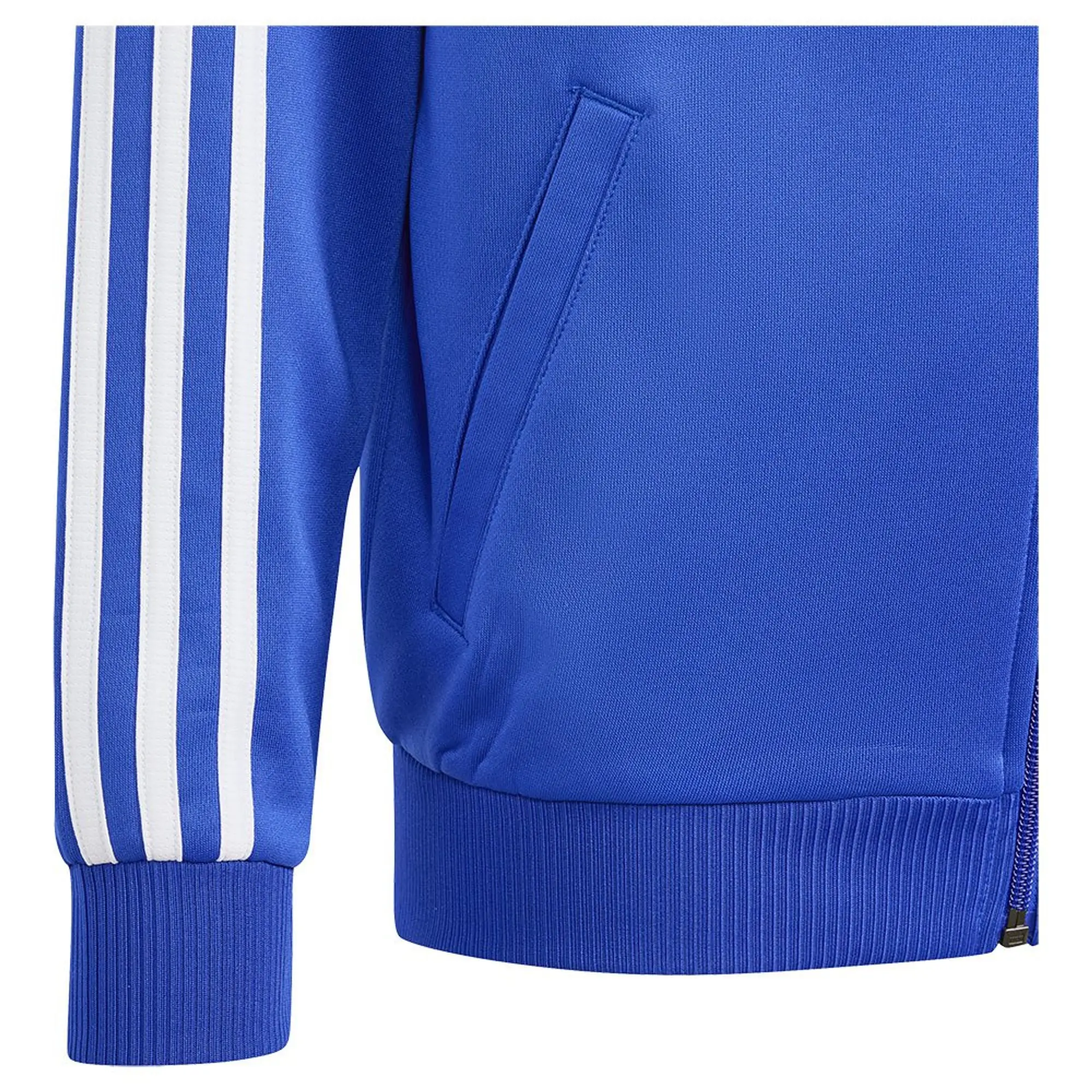 adidas Training Essentials 3 Stripes Zip Hoodie Kids - Blue, White