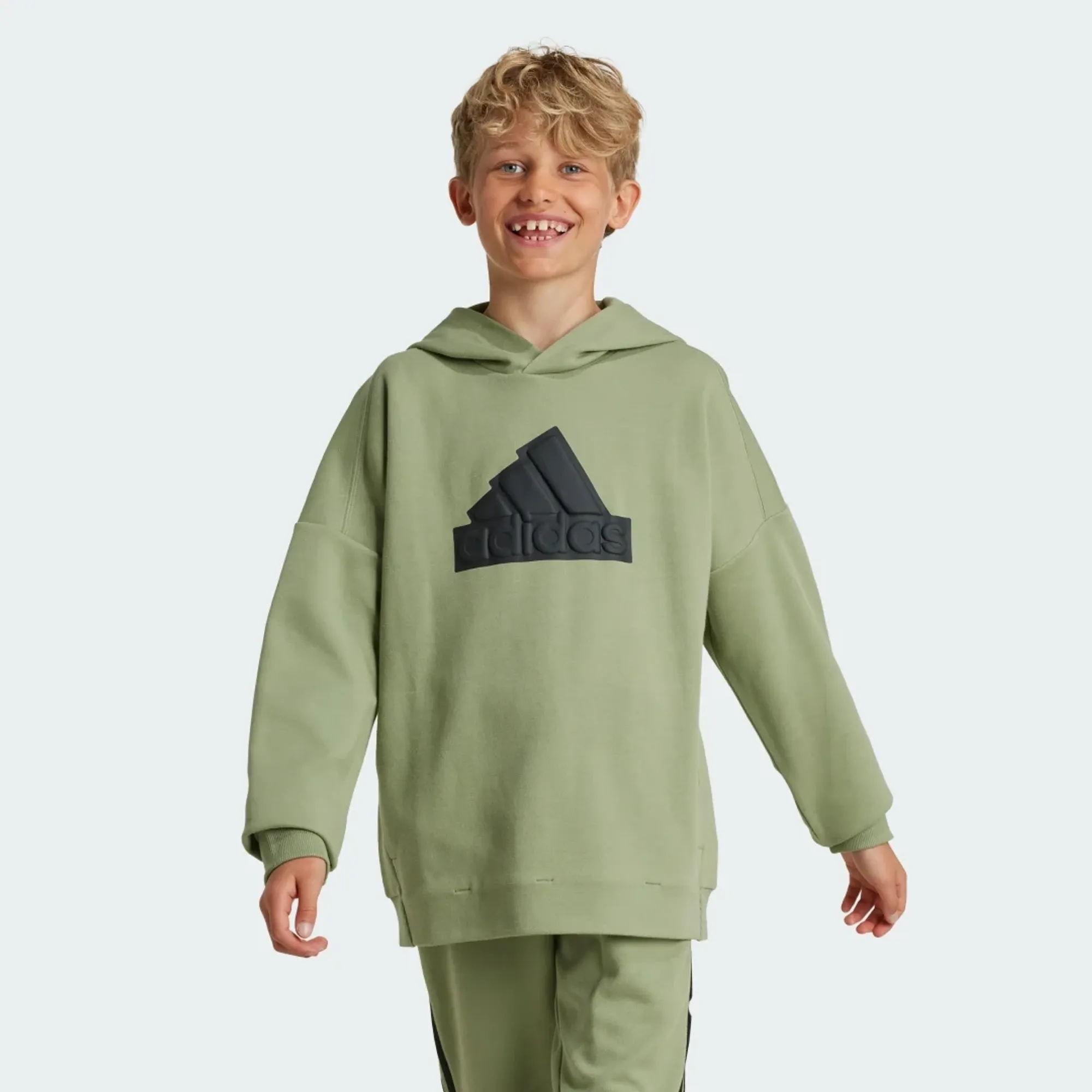 adidas Future Icon Logo Hoody Kids - Sage