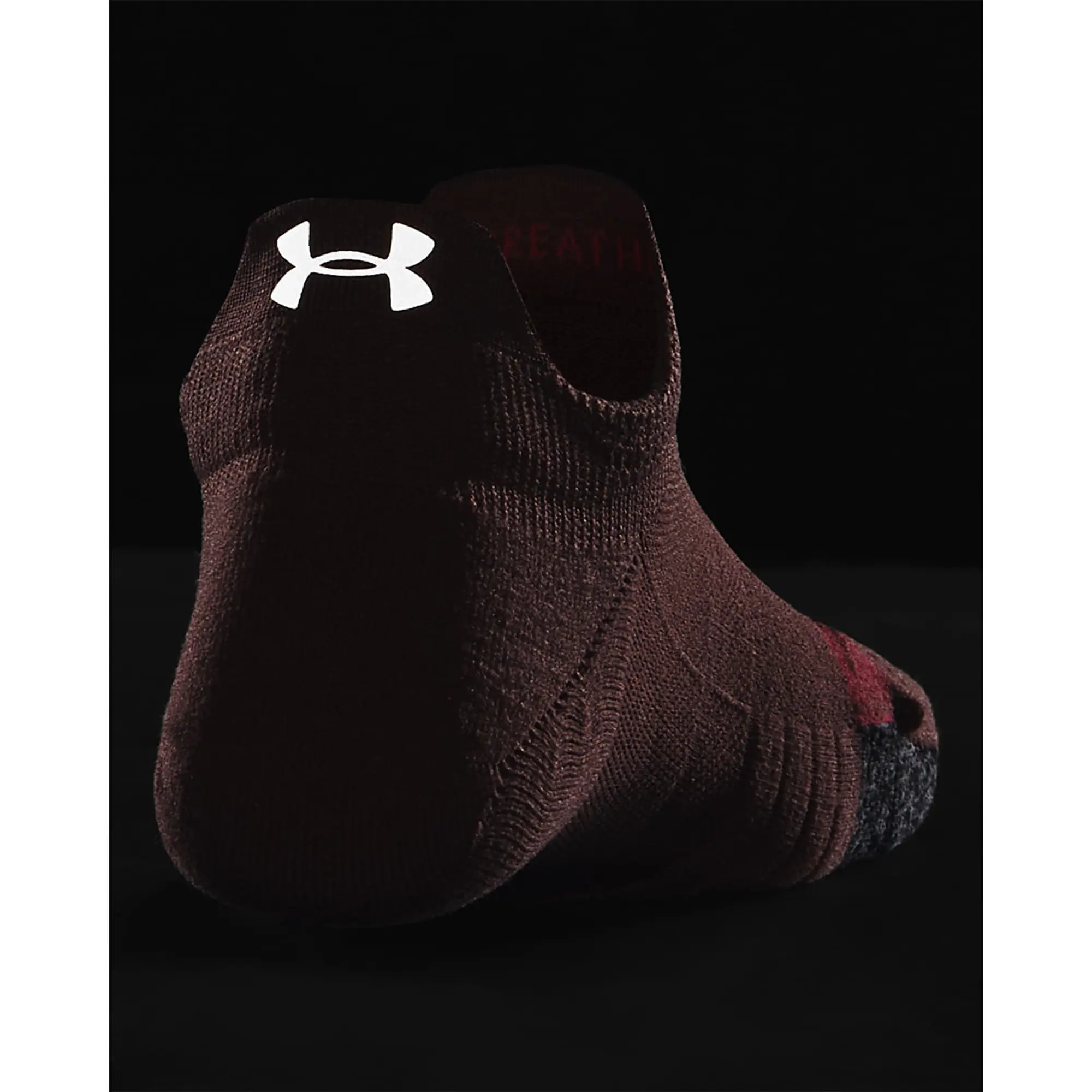 Under Armour Breathe 2 No Show Tab Socks 2pack - Black