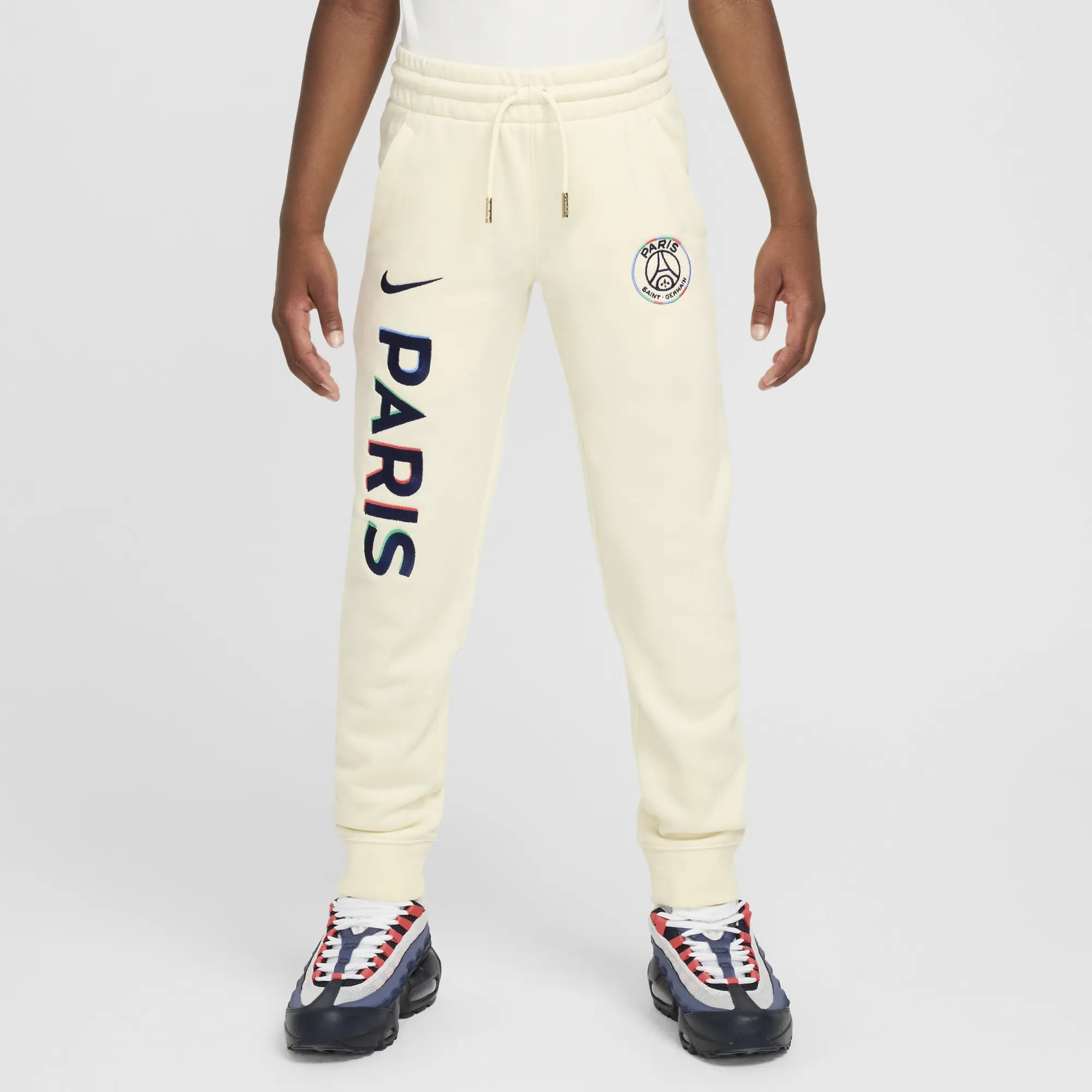 PSG Nike United In Paris Club Fleece Jogger Pant Off White Kids FZ8537 113 FOOTY.COM