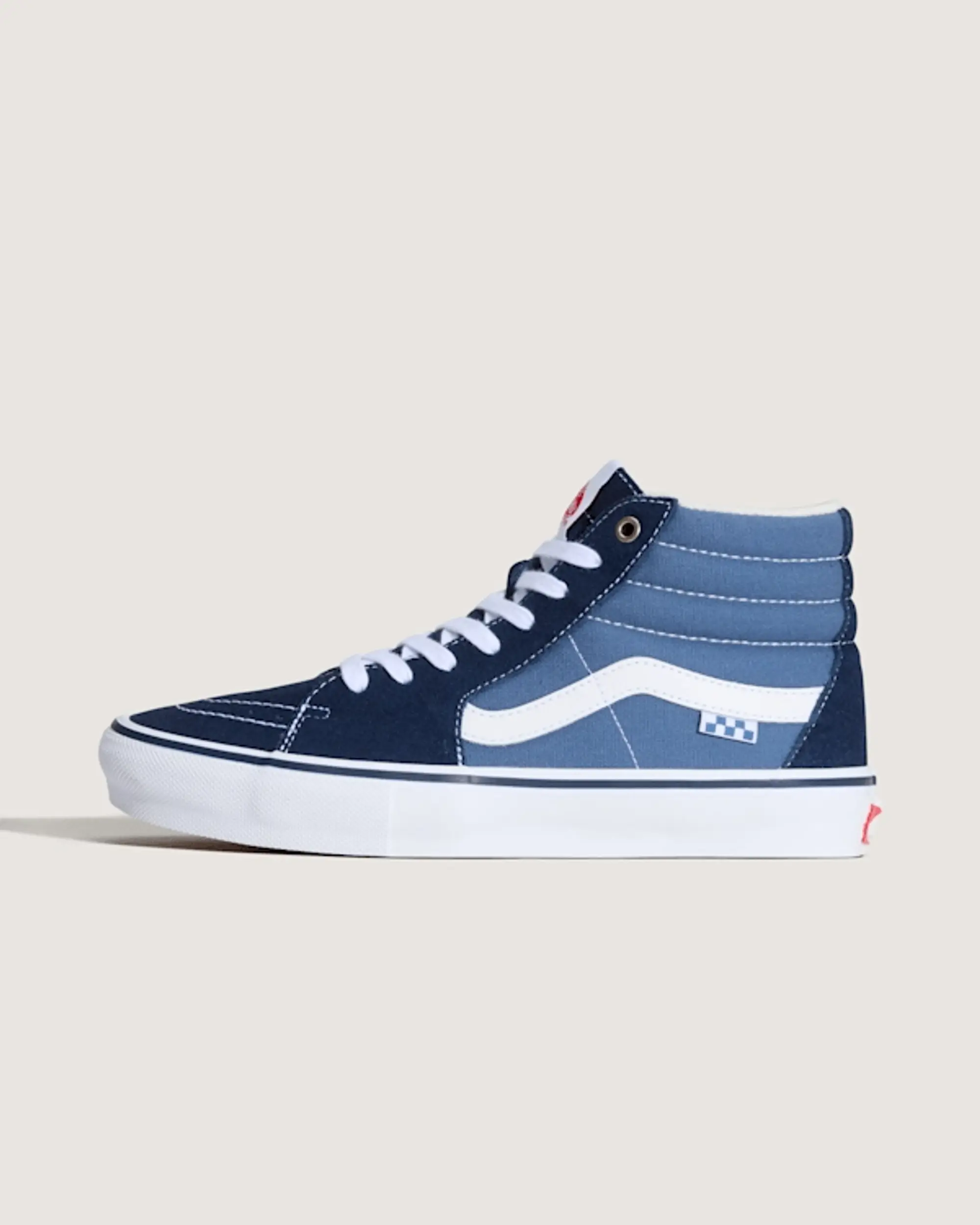 Vans Skate Sk8-Hi Shoes (Navy/White) Unisex Blue