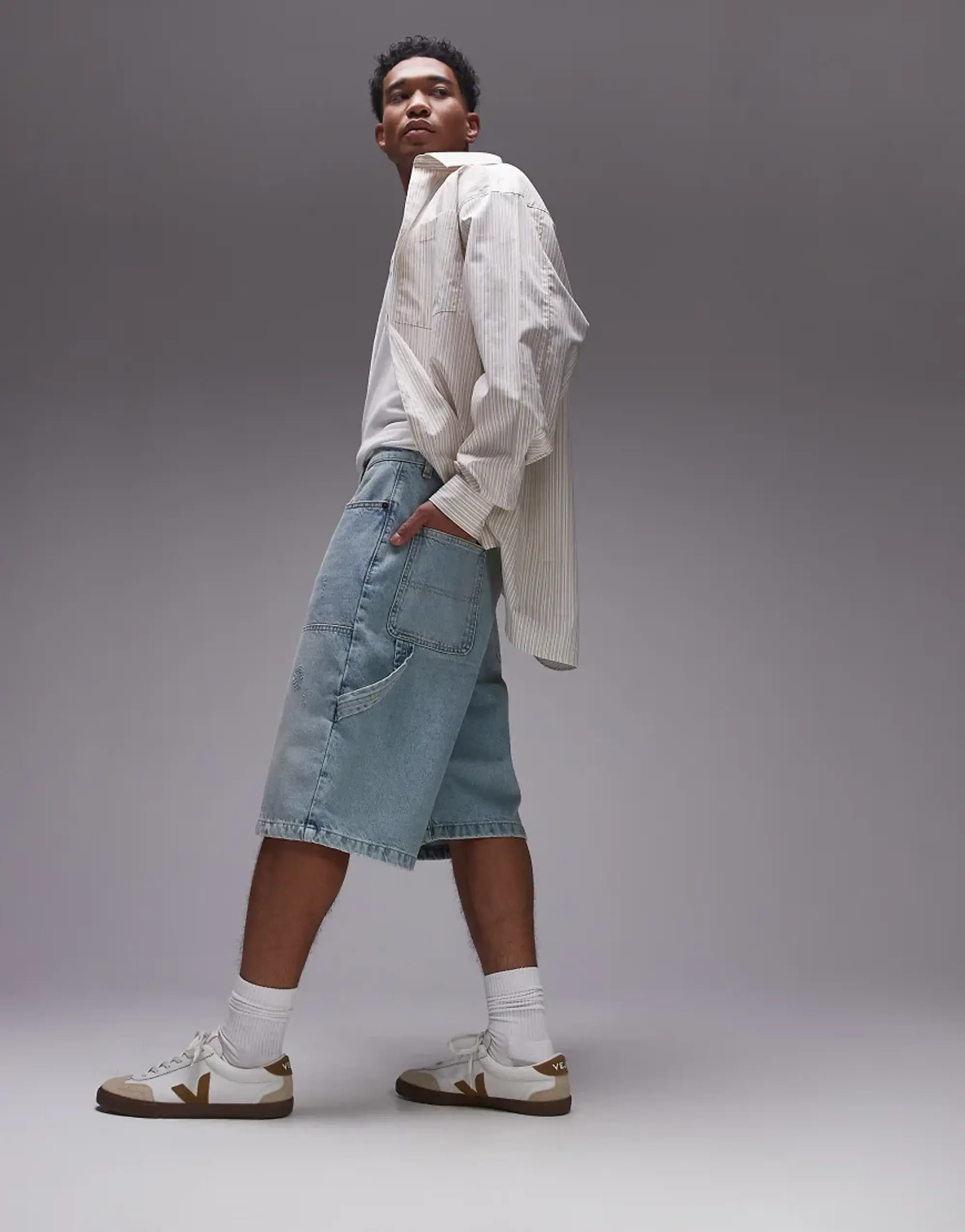 Veja Volley O.T. LEATHER WHITE TENT BARK