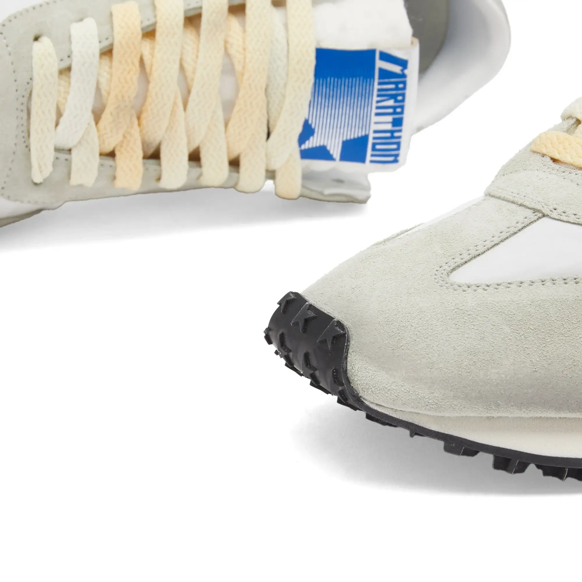 Golden Goose Men's Marathon Runner Suede Sneaker White/Grey/Silver