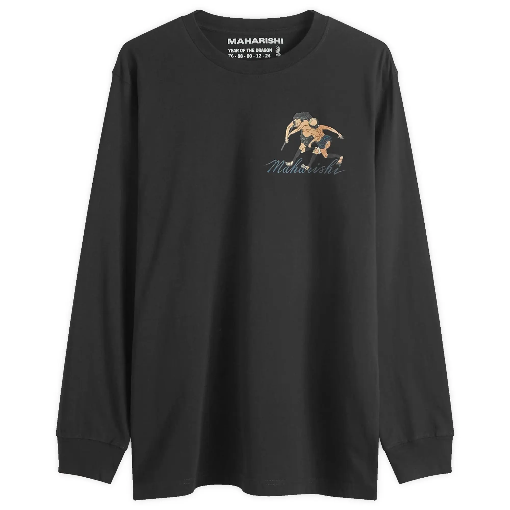 END. x Maharishi Men's Hikyaku Courier Long Sleeve T-Shirt Black