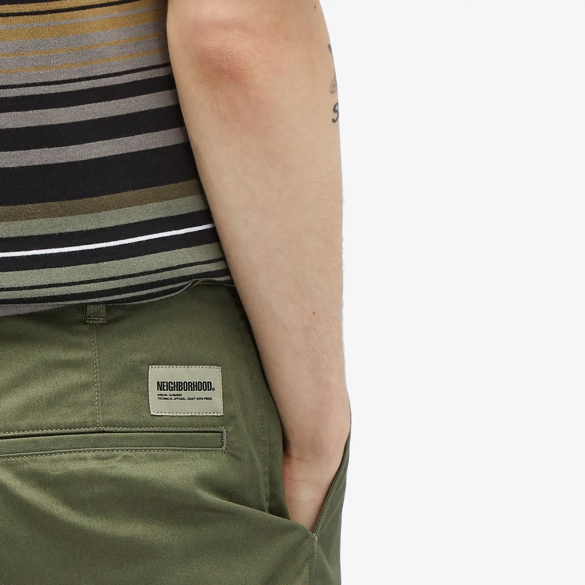 Neighborhood Men's Work Shorts Olive Drab