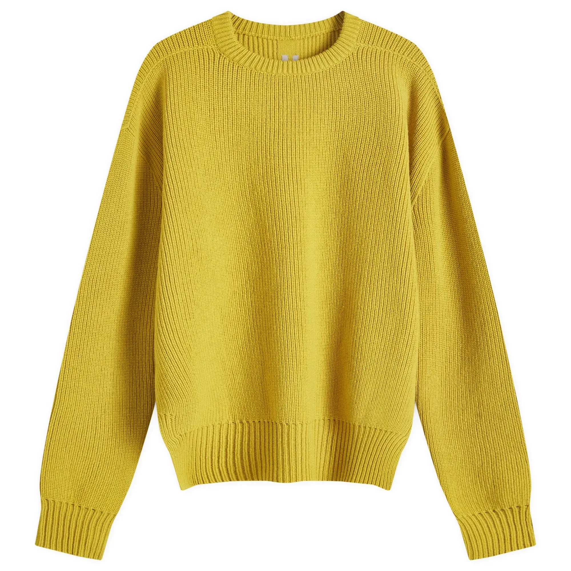 Rick Owens Men's Fisherman Knit Round Neck Lemon