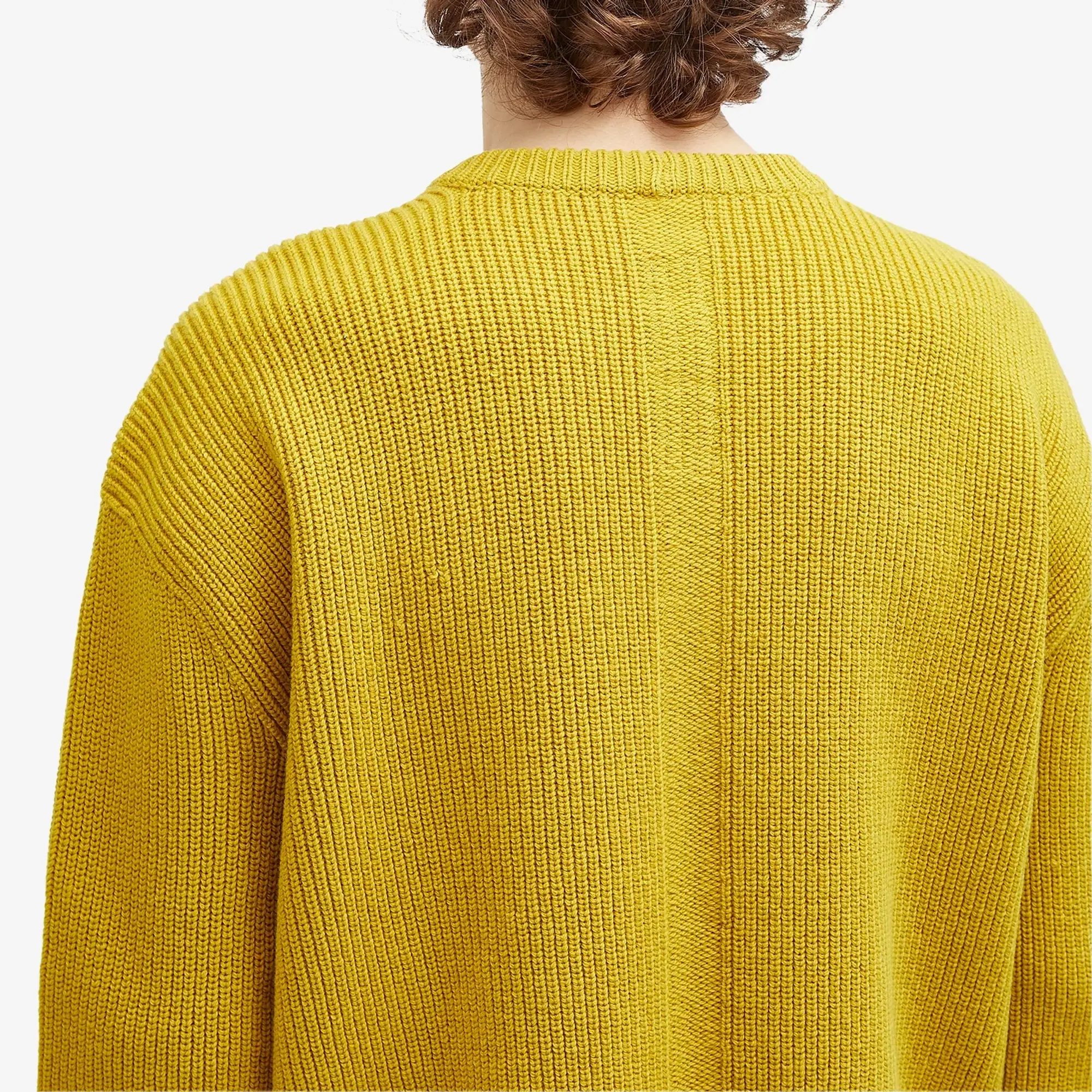 Rick Owens Men's Fisherman Knit Round Neck Lemon