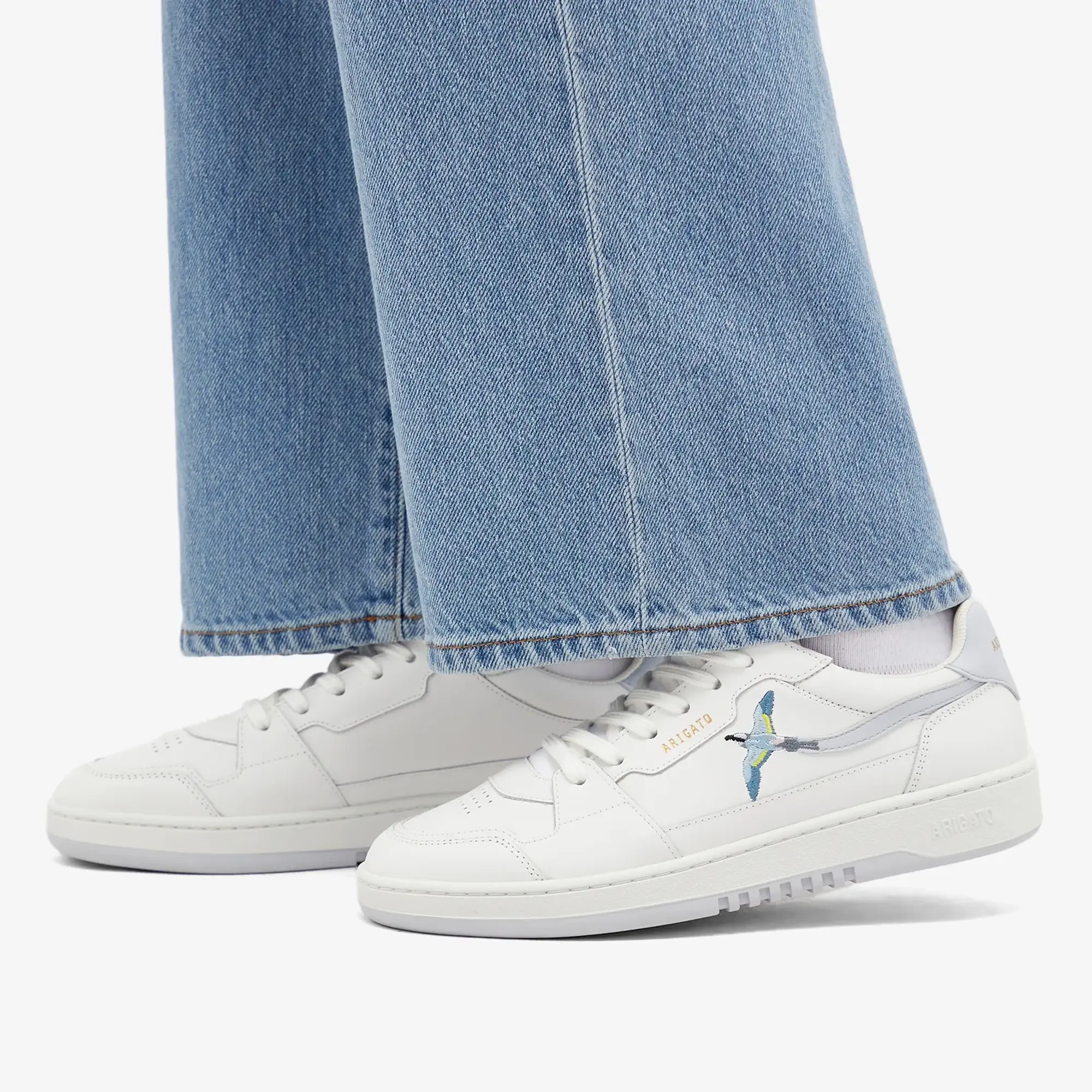 Axel Arigato Women's Dice Lo Bee Bird Sneaker White/Light Blue