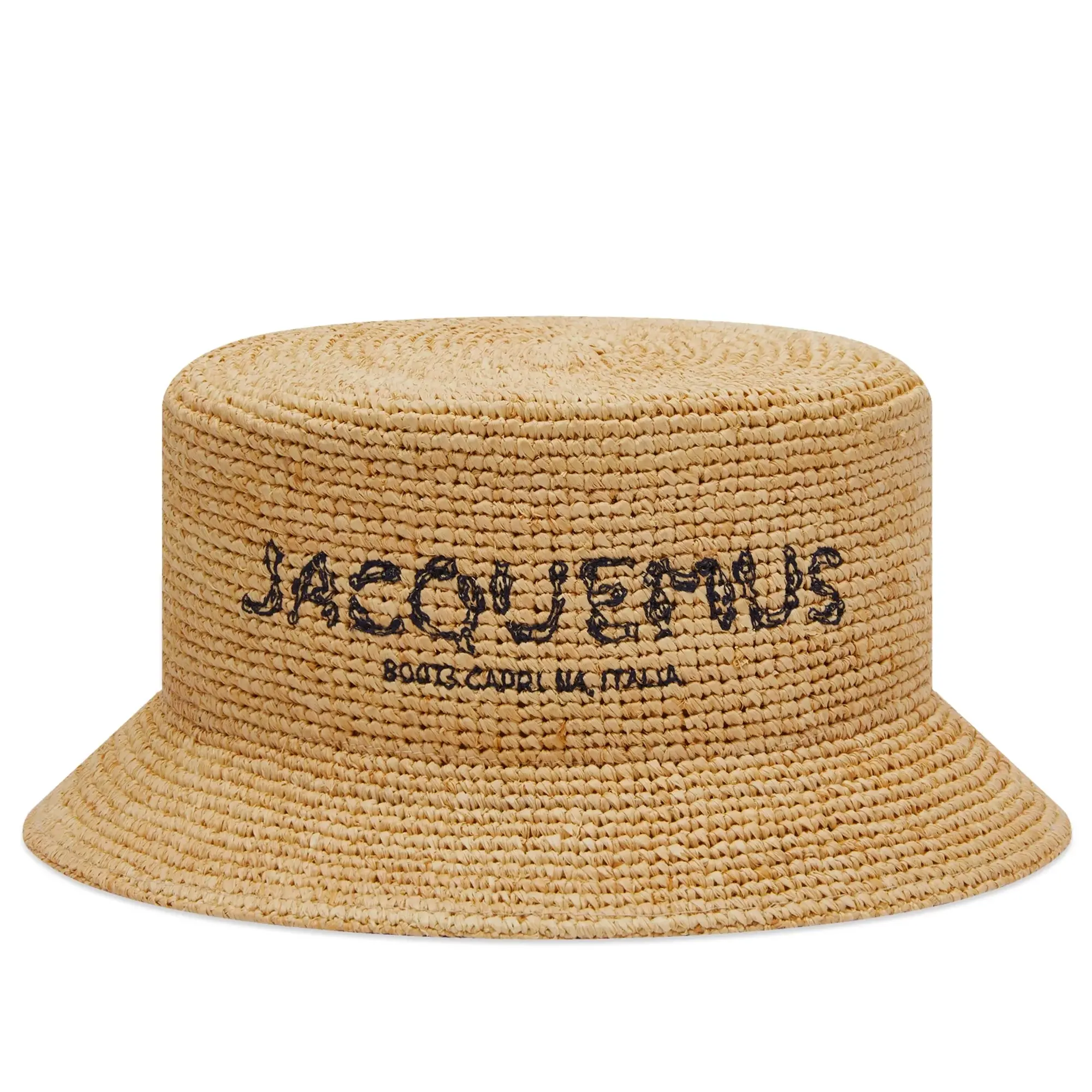 Jacquemus Men's Le Bob Pesco Bucket Hat Natural Raffia