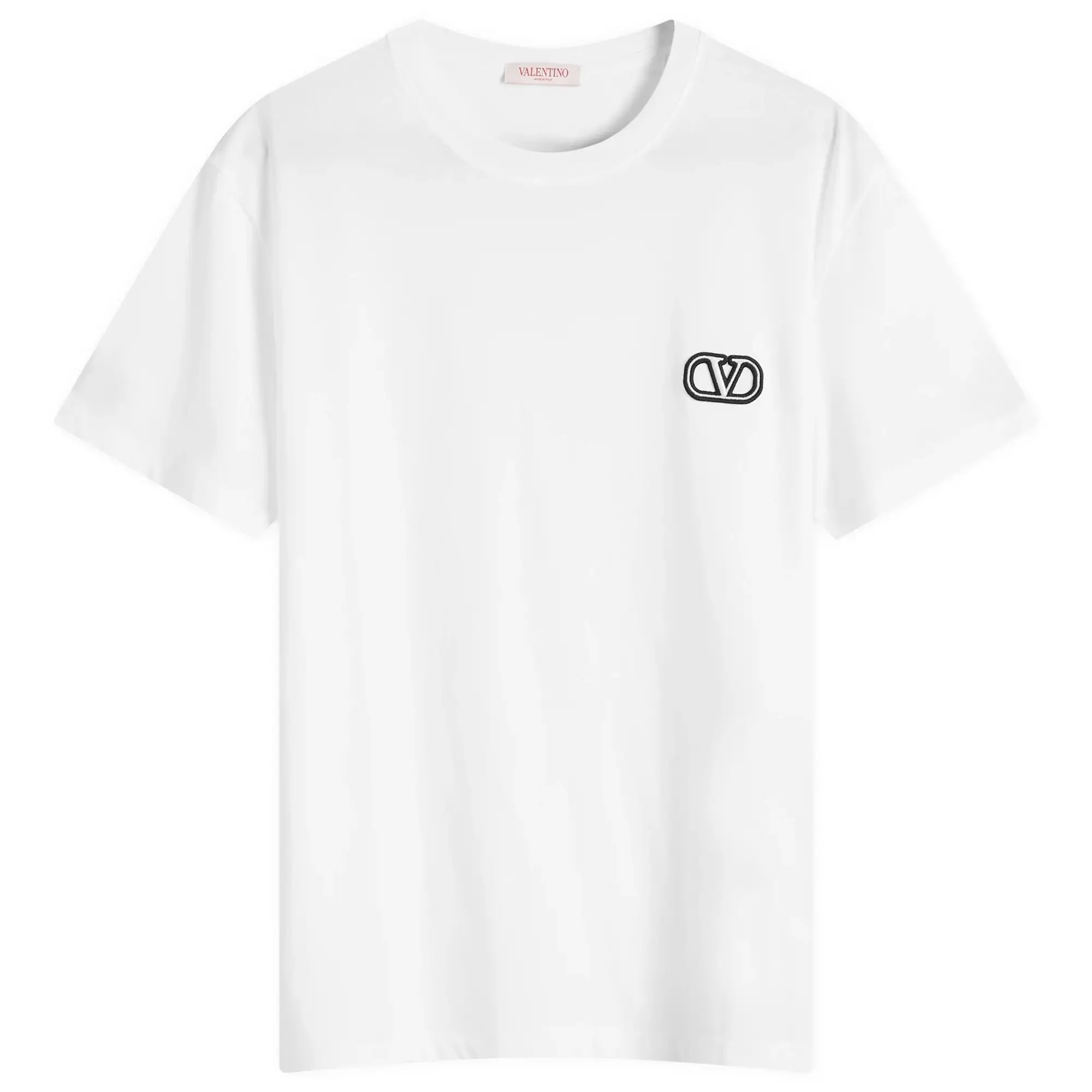 Valentino Men's Small V Logo T Shirt White