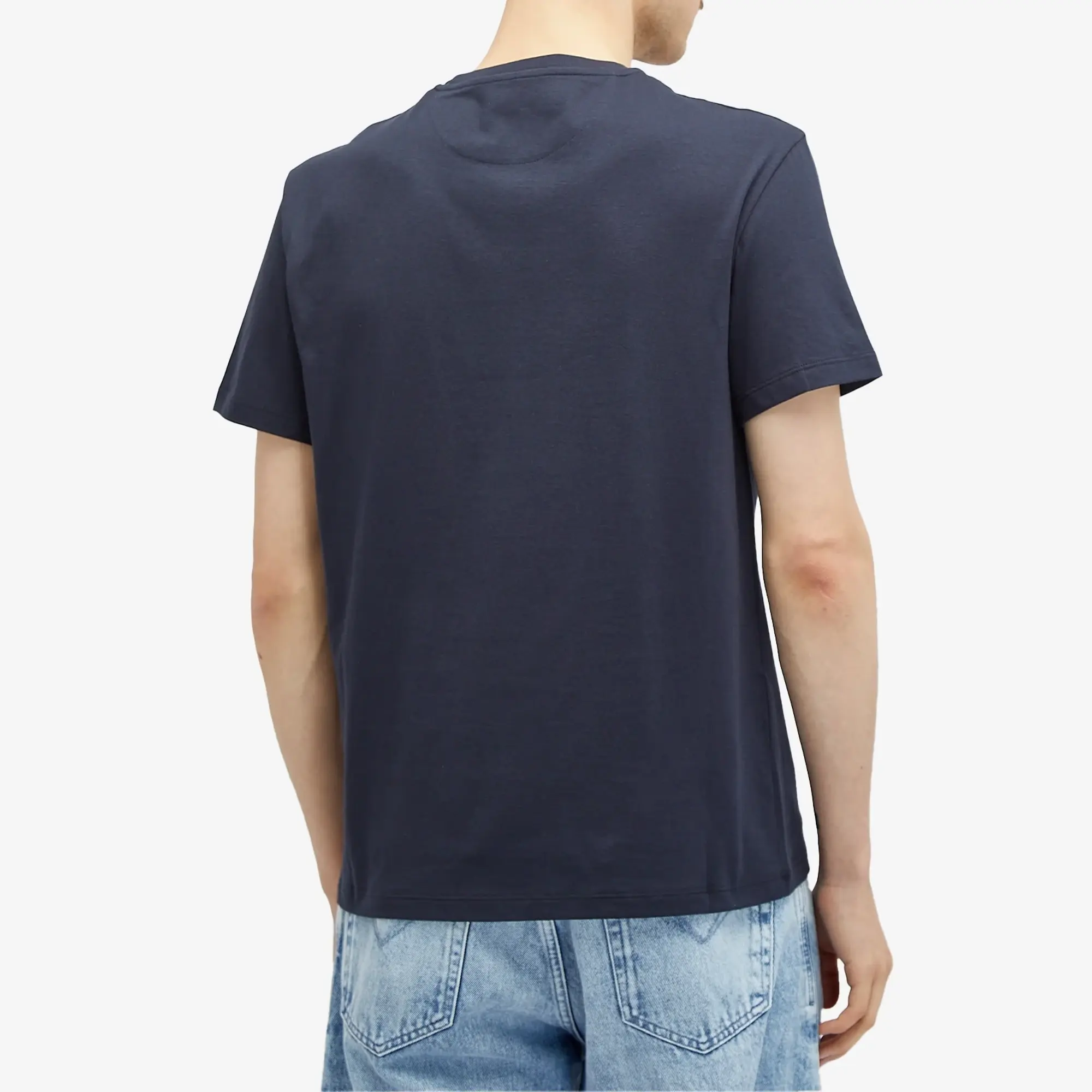 Valentino Men's Small V Logo T Shirt Navy