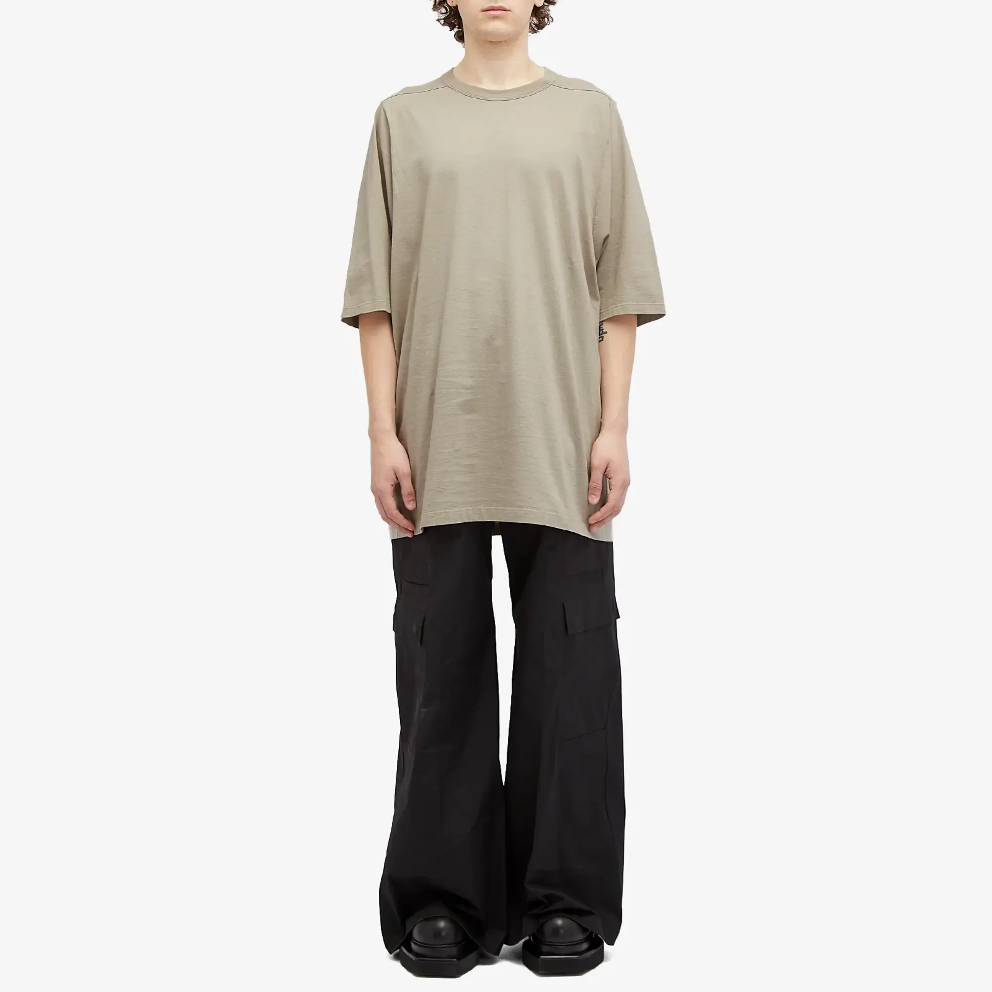 Rick Owens Men's Jumbo Lightweight Short Sleeve Tee Pearl