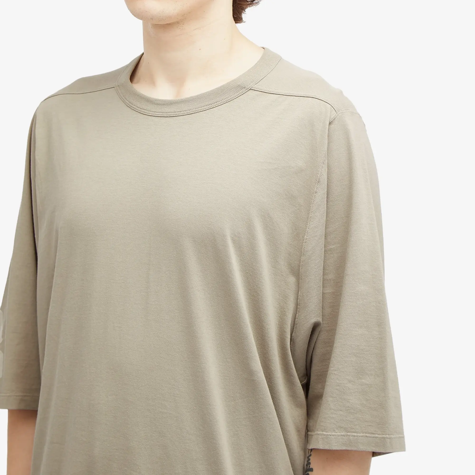 Rick Owens Men's Jumbo Lightweight Short Sleeve Tee Pearl
