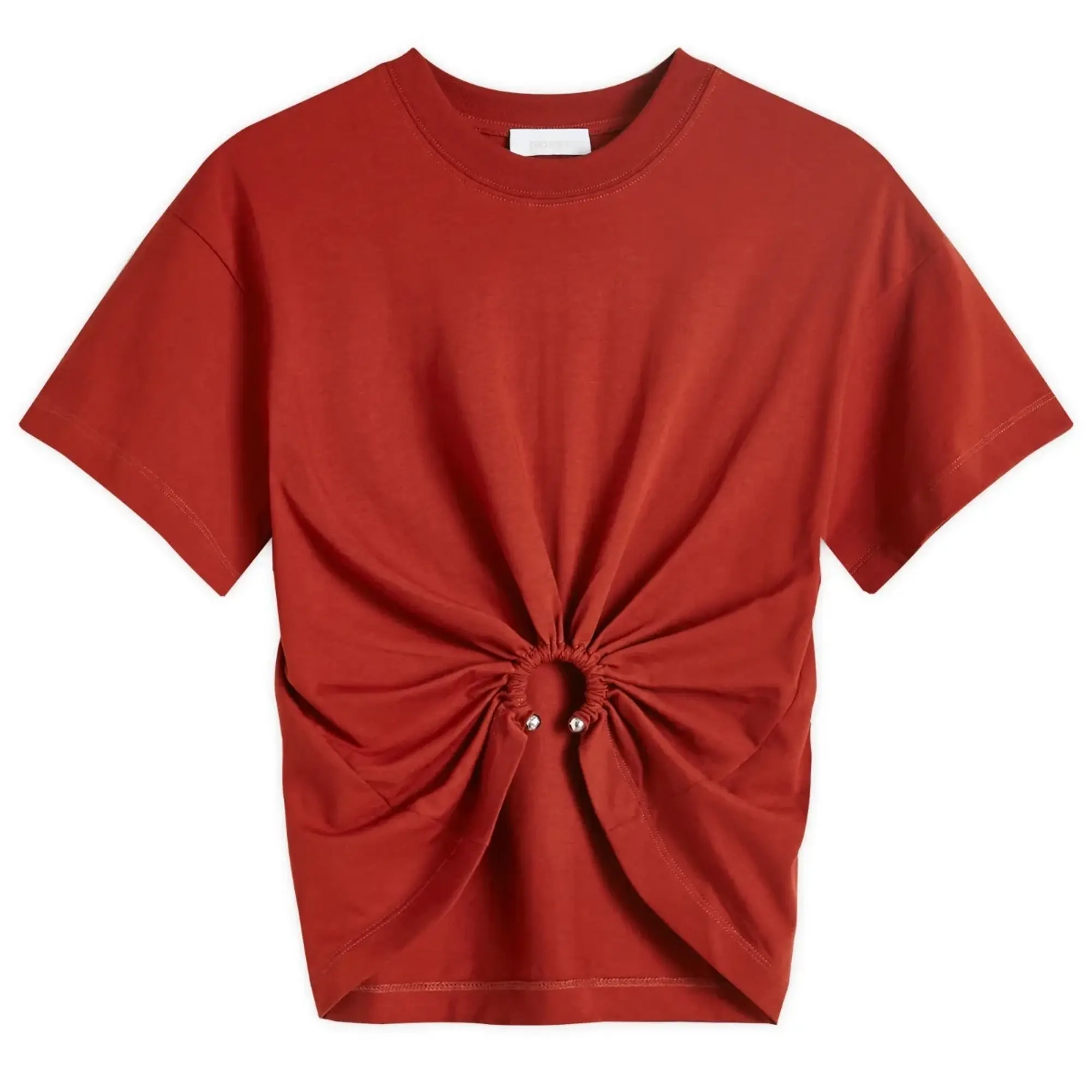 Paco Rabanne Women's Embellished T-Shirt Terracotta