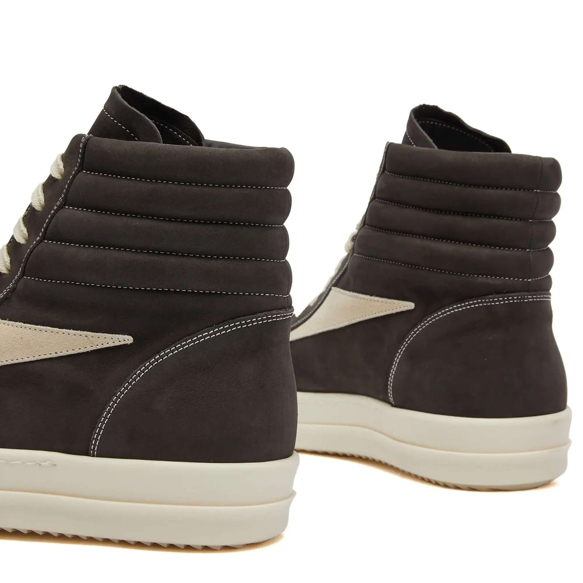 Rick Owens Men's High Vintage Sneaks Dark Dust / Milk