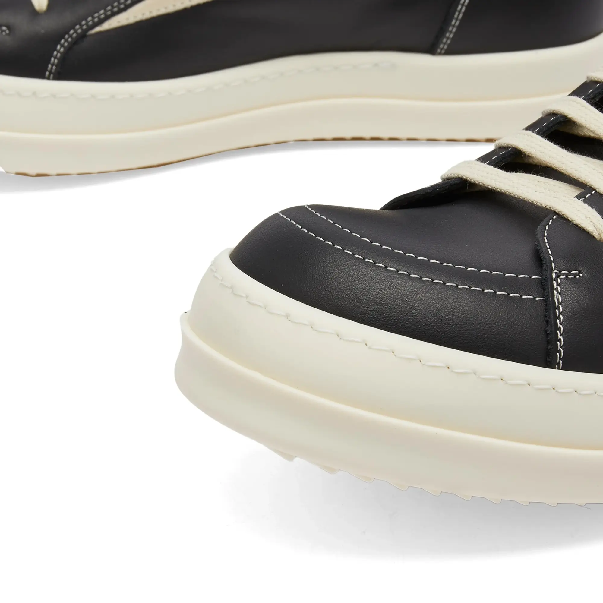 Rick Owens Men's High Vintage Sneaks Black/Milk