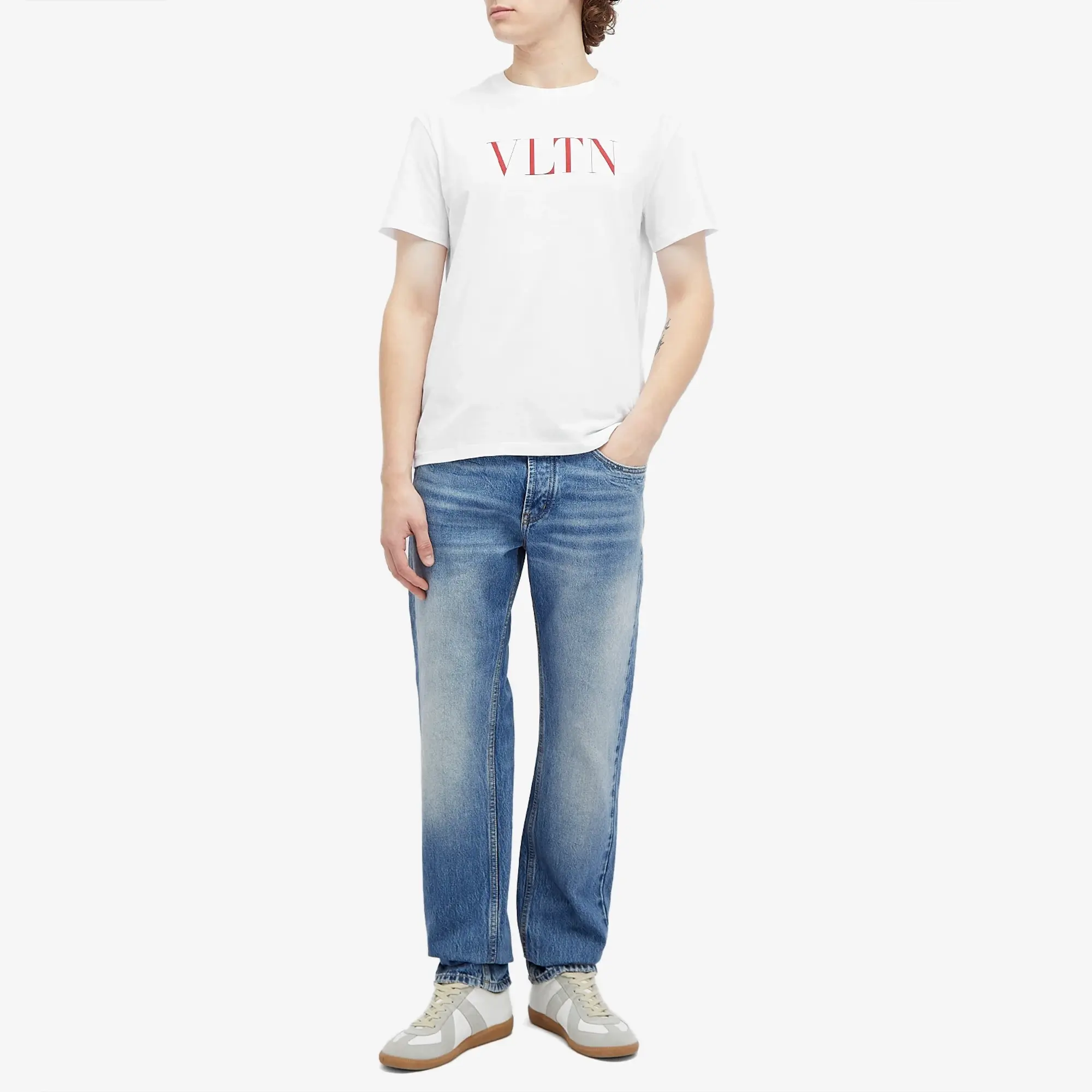 Valentino Men's VLTN Logo T Shirt White