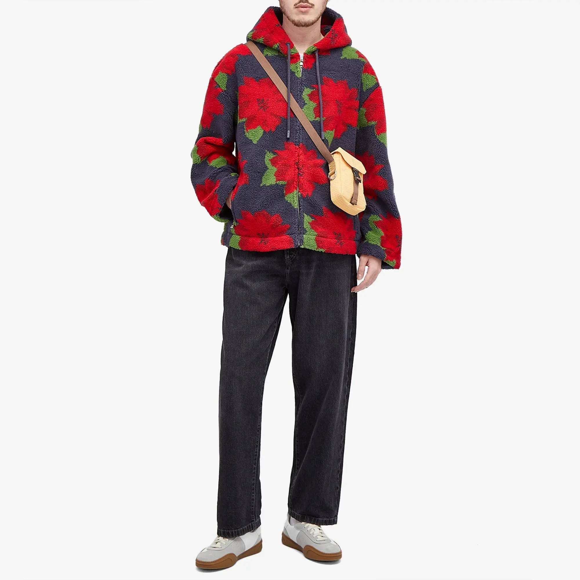 JW Anderson Men's Zip Front Hooded Jacket Navy