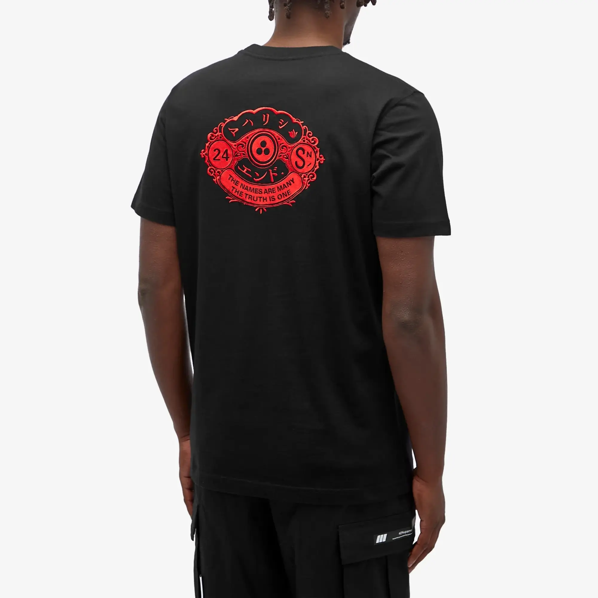 END. x Maharishi Men's 23Rd Shield Embroidered T-Shirt Black