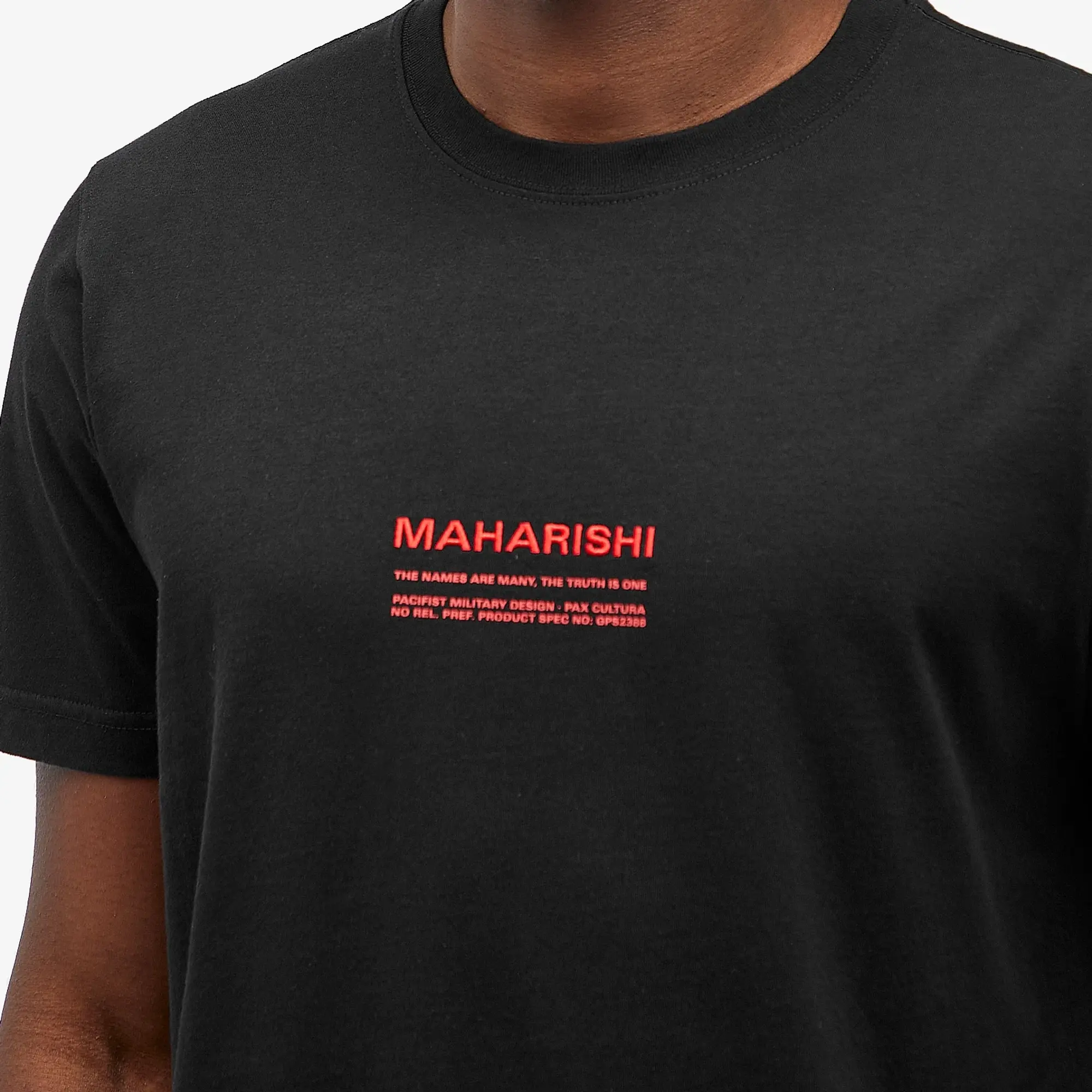 END. x Maharishi Men's 23Rd Shield Embroidered T-Shirt Black