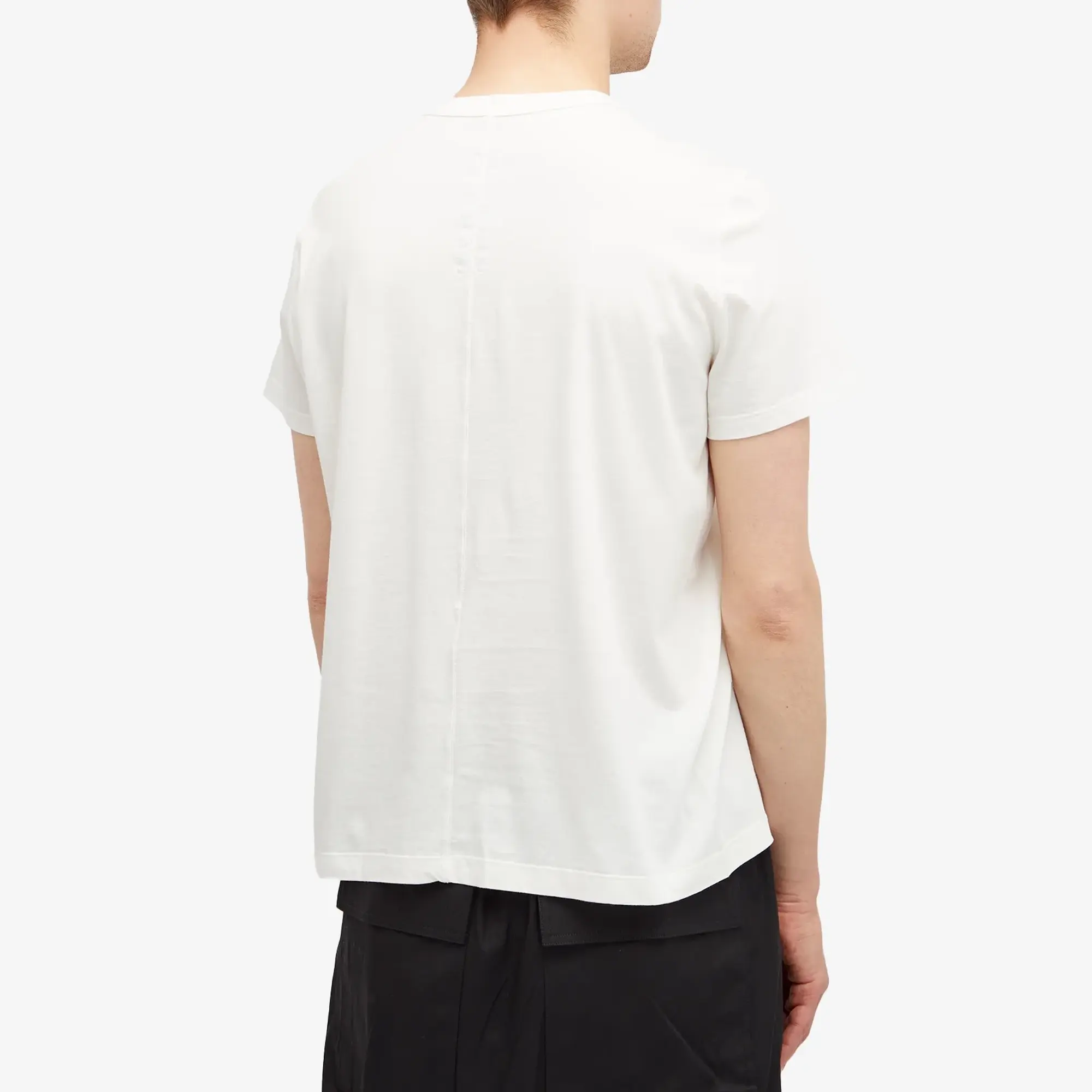 Rick Owens Men's Short Lightweight Level Tee Milk
