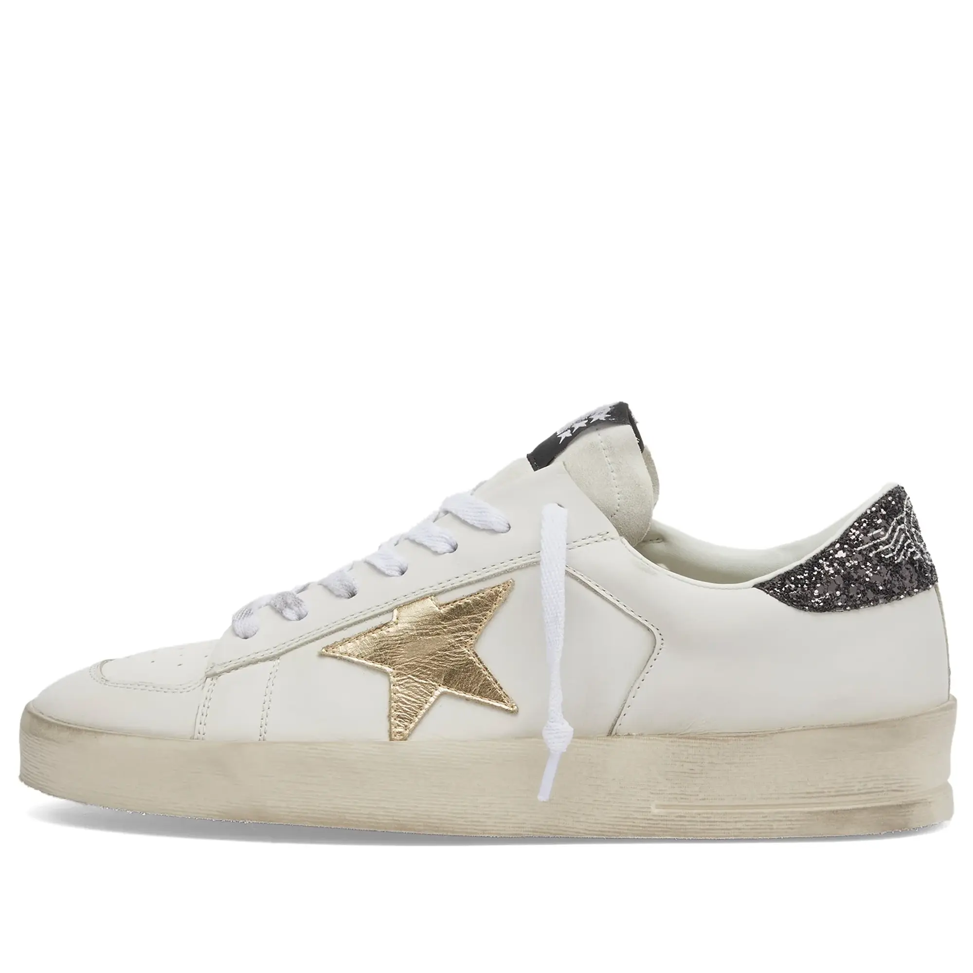 Golden Goose Women's Stardan Sneaker White/Gold