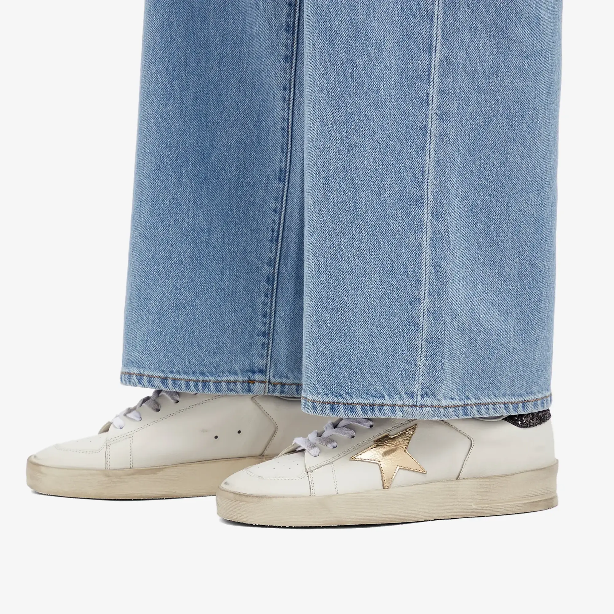 Golden Goose Women's Stardan Sneaker White/Gold