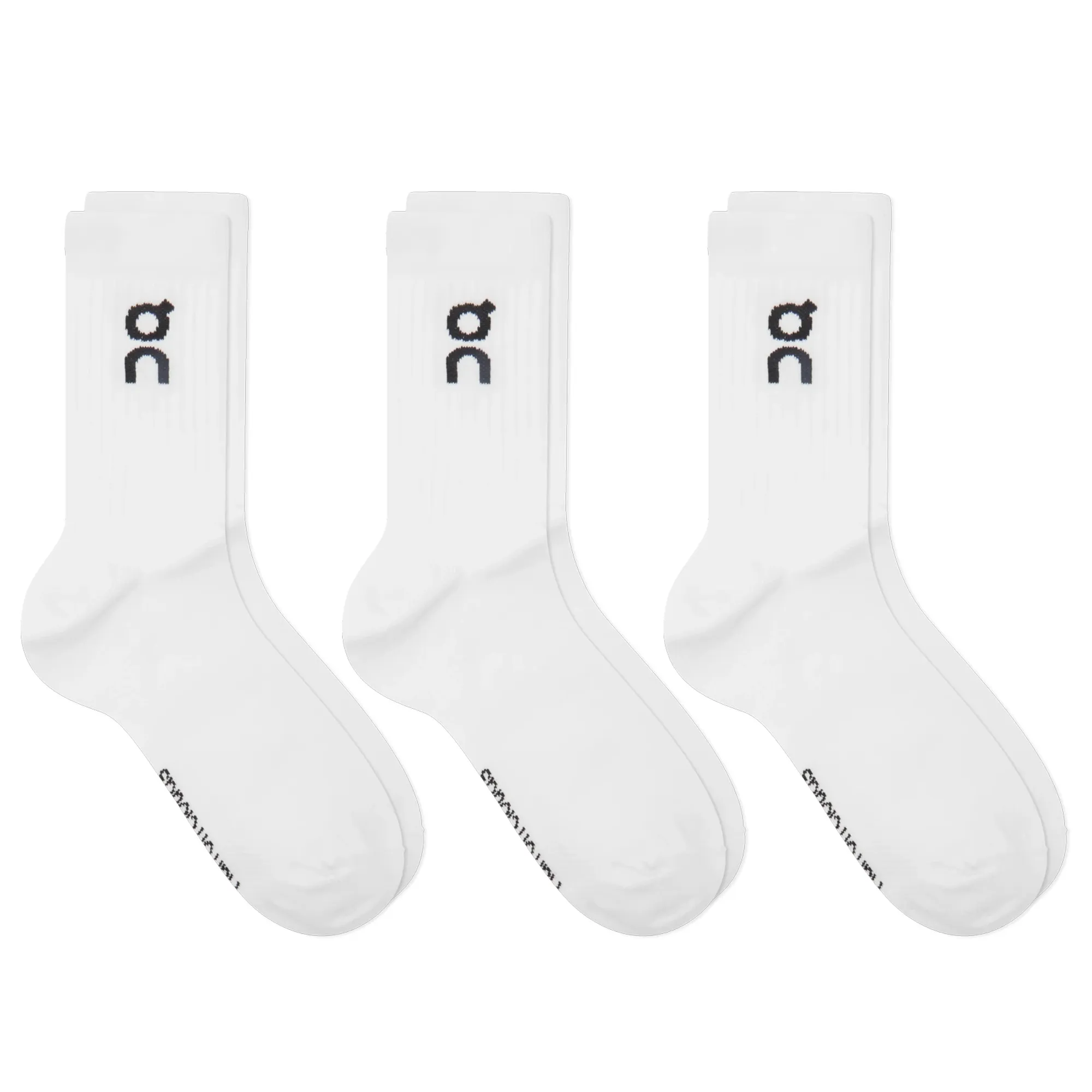 On Logo Sock 3-Pack White S