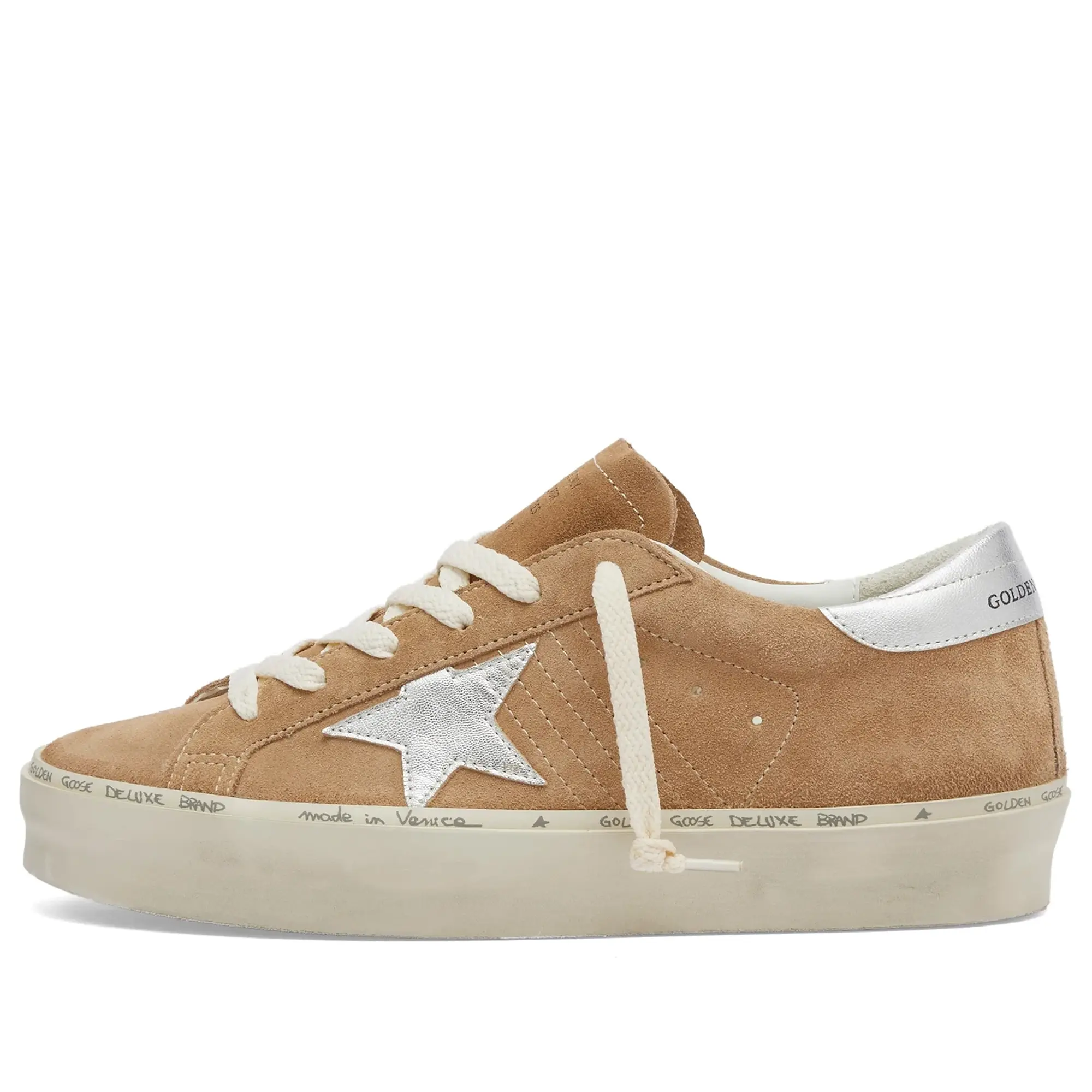 Golden Goose Women's Hi Star Sneaker Tobacco/Silver