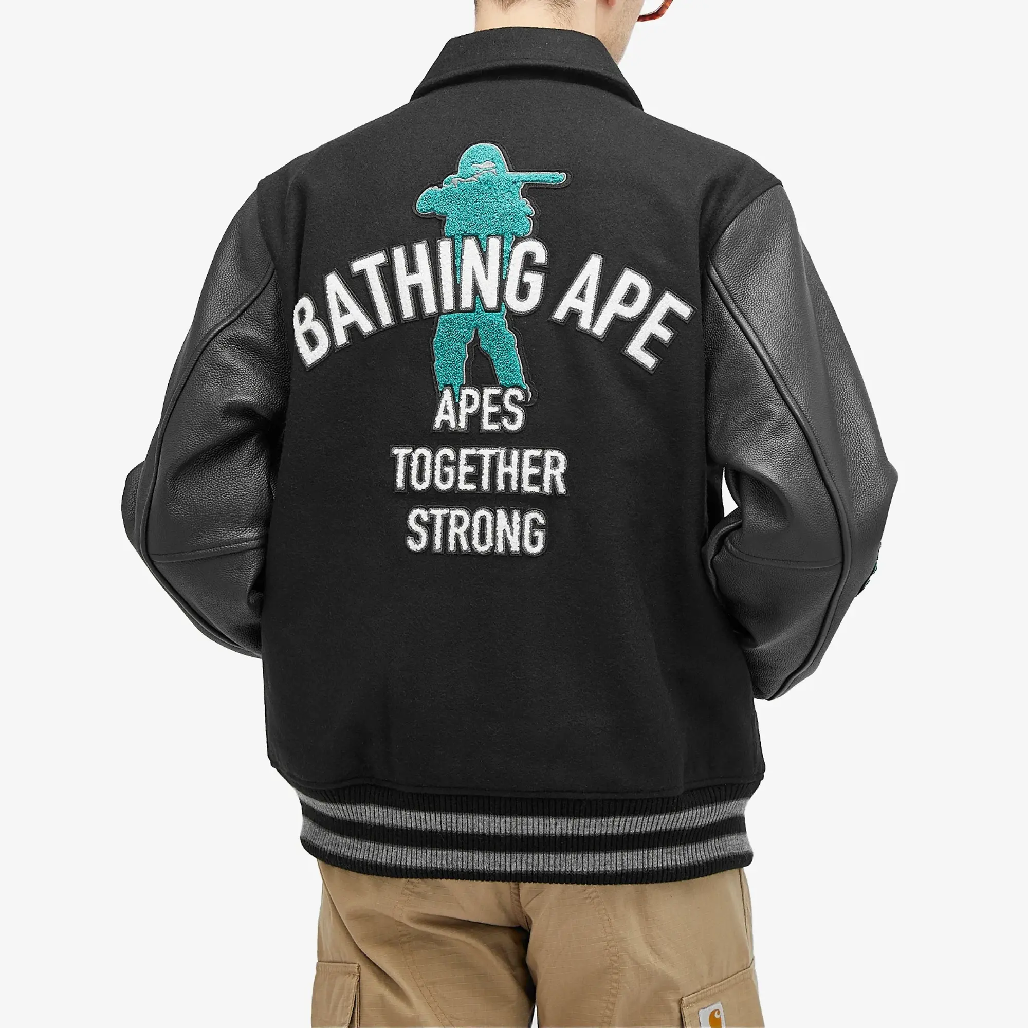 A Bathing Ape Men's BAPE Varsity Jacket Black