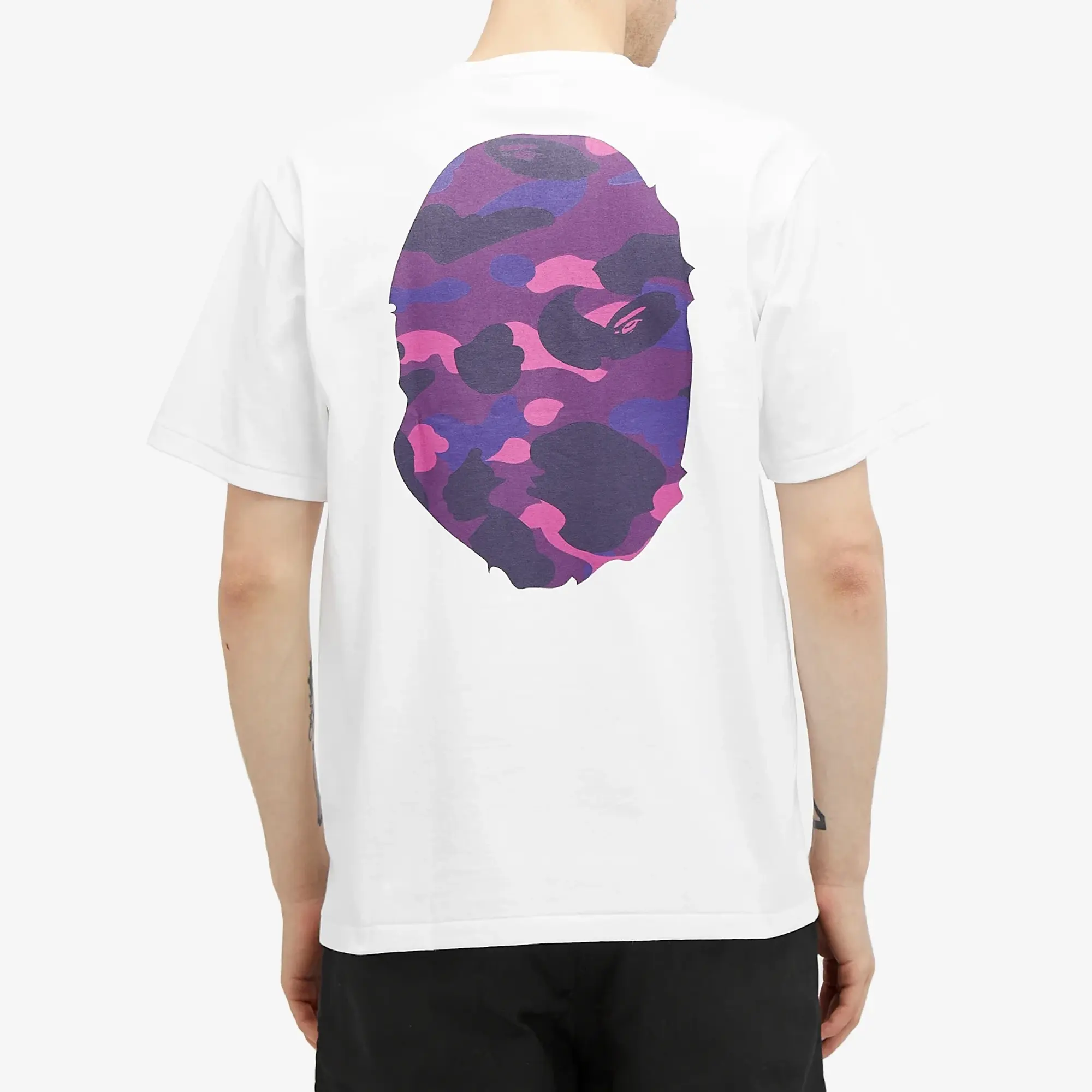 T-Shirt A Bathing Ape Color Camo Big Ape Head Tee White/ Purple Xxl