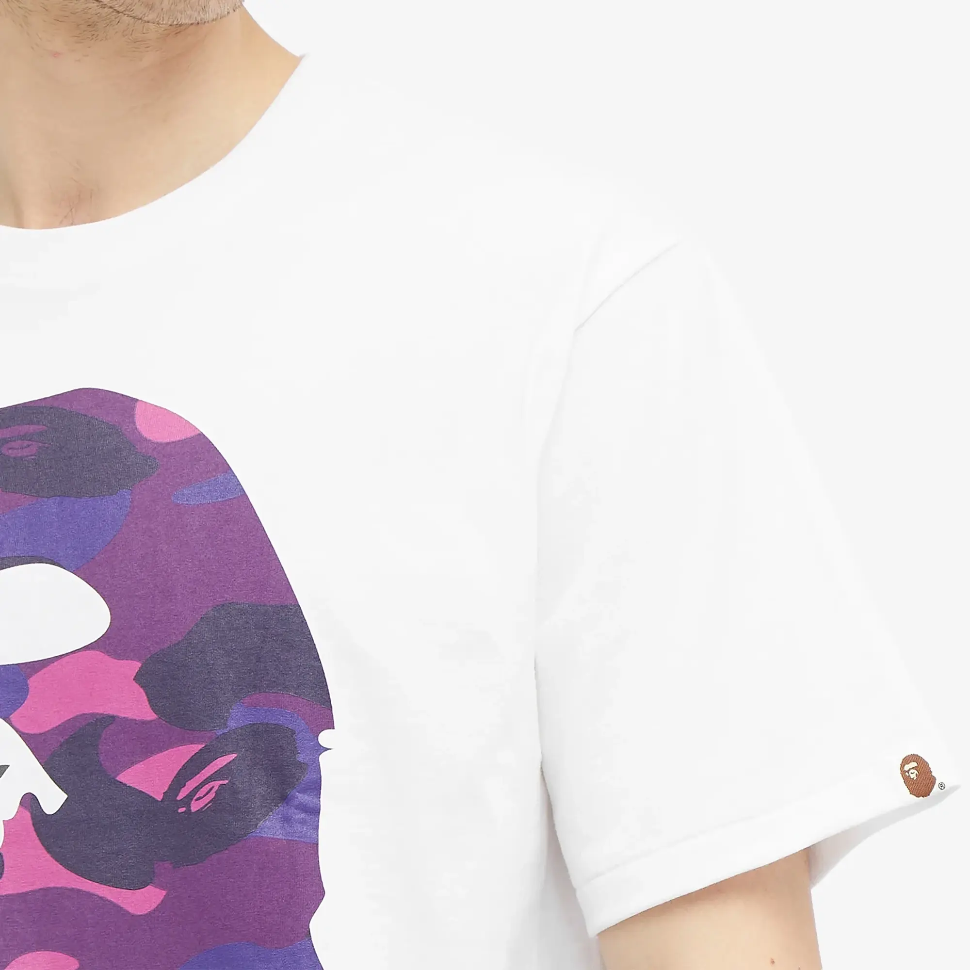 T-Shirt A Bathing Ape Color Camo Big Ape Head Tee White/ Purple Xxl