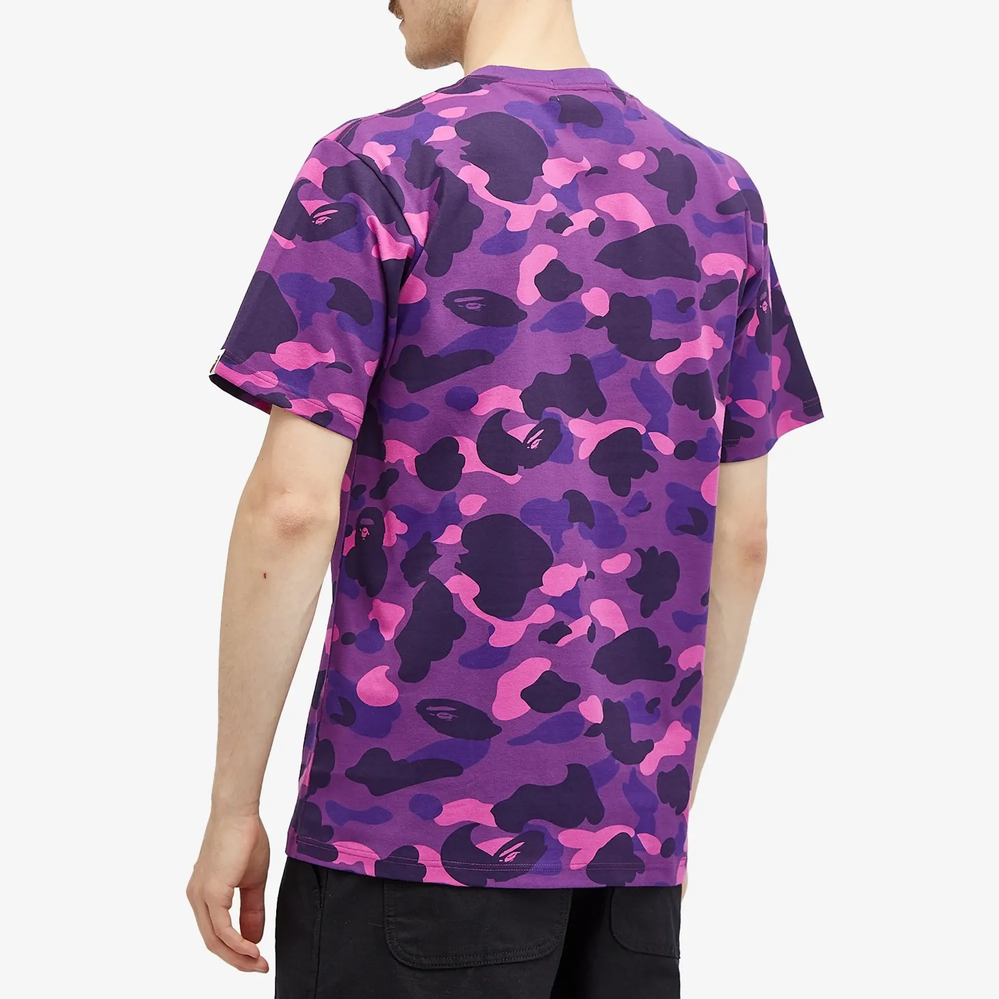 T-Shirt A Bathing Ape Color Camo College Tee Purple Xxxl