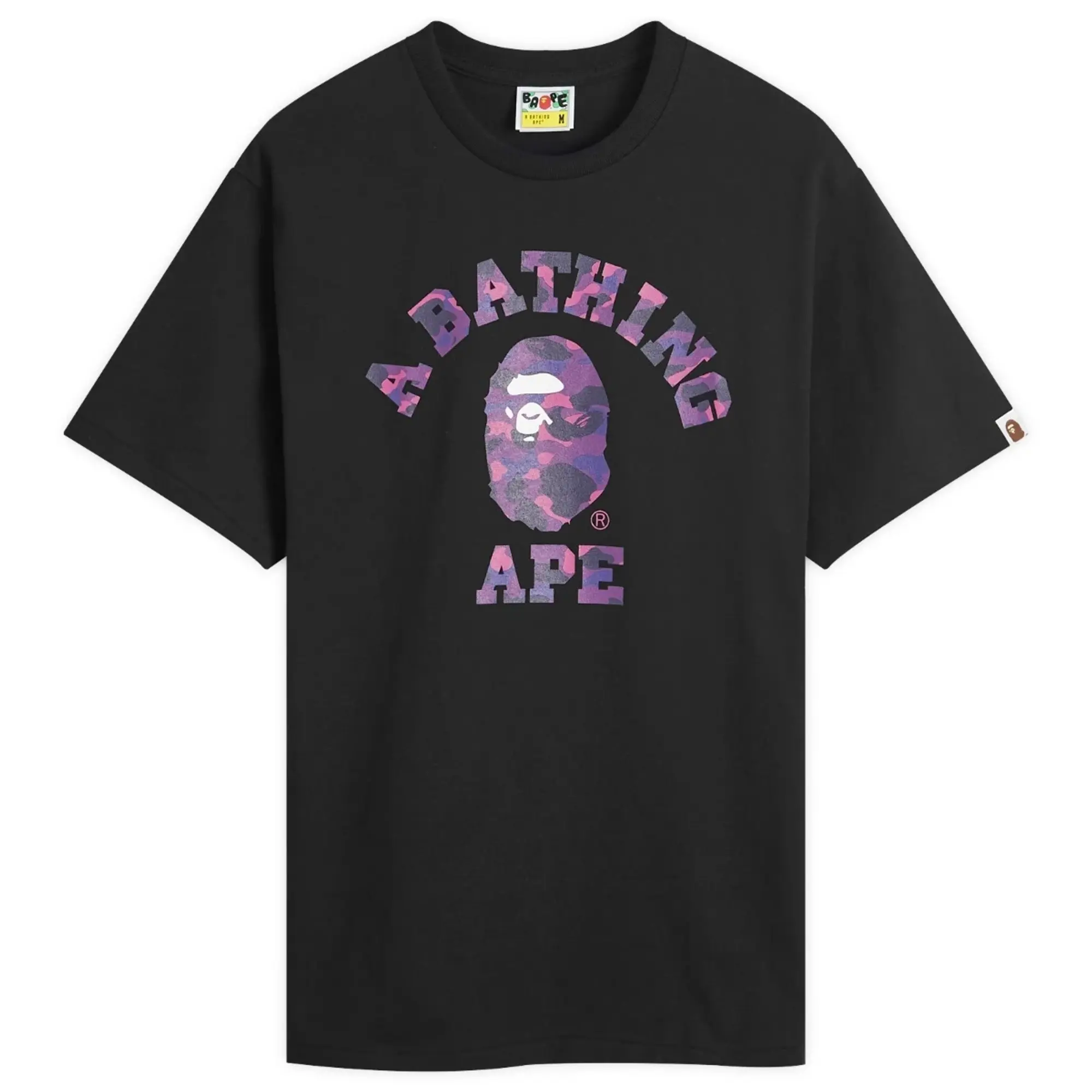 A Bathing Ape Men's Colour Camo College T-Shirt Black/Purple