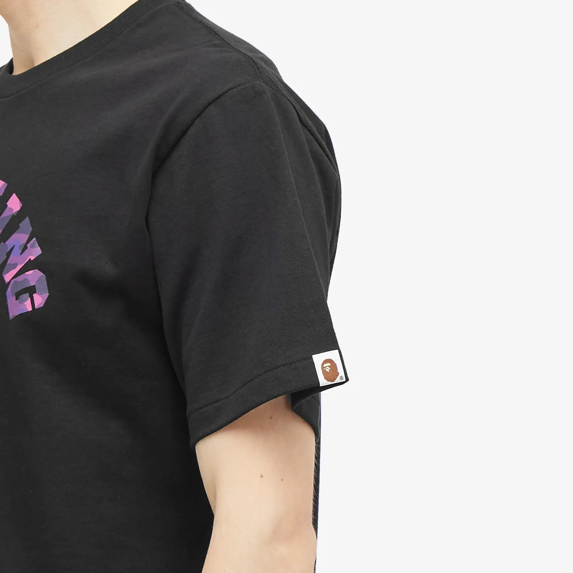 A Bathing Ape Men's Colour Camo College T-Shirt Black/Purple
