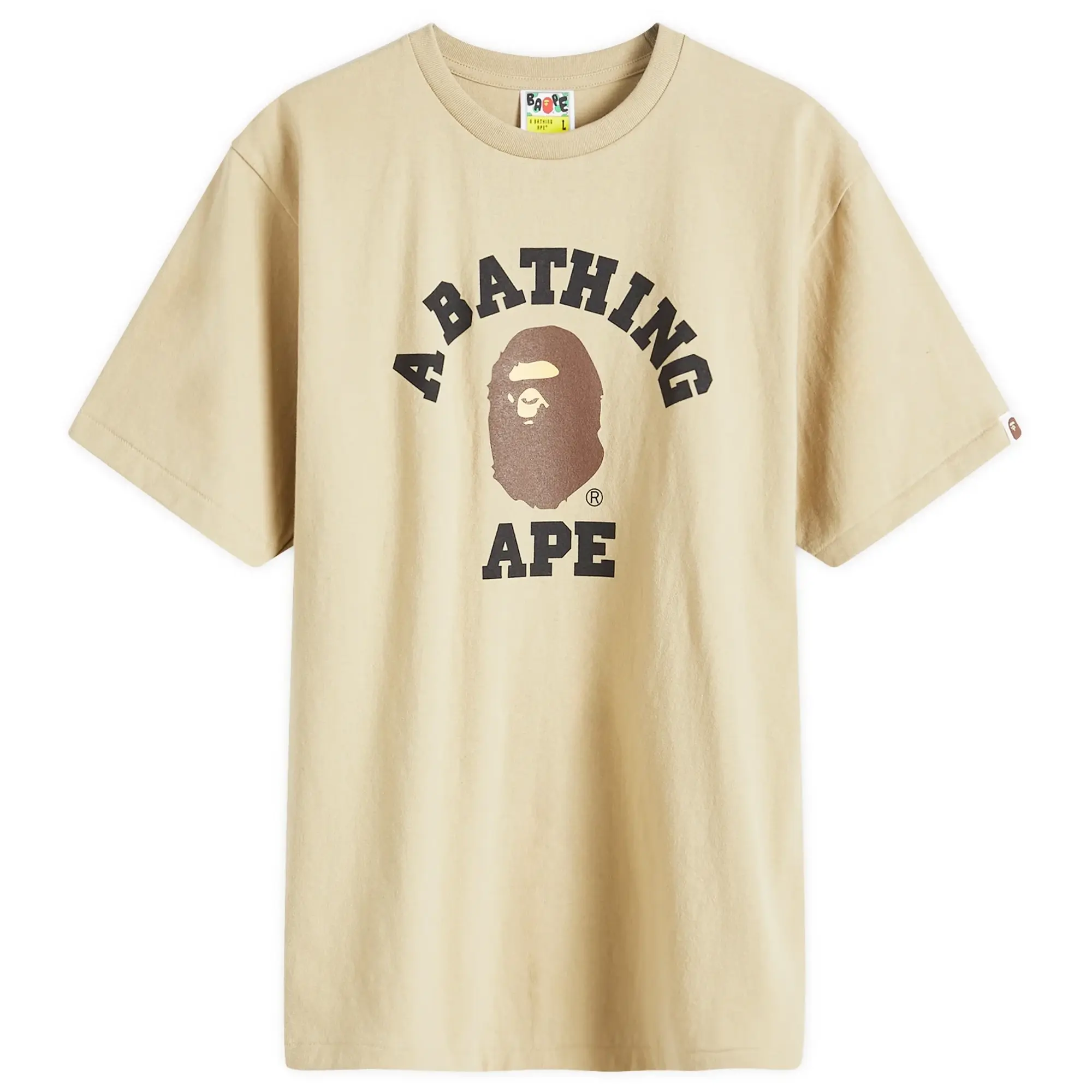 A Bathing Ape Men's College T-Shirt Beige