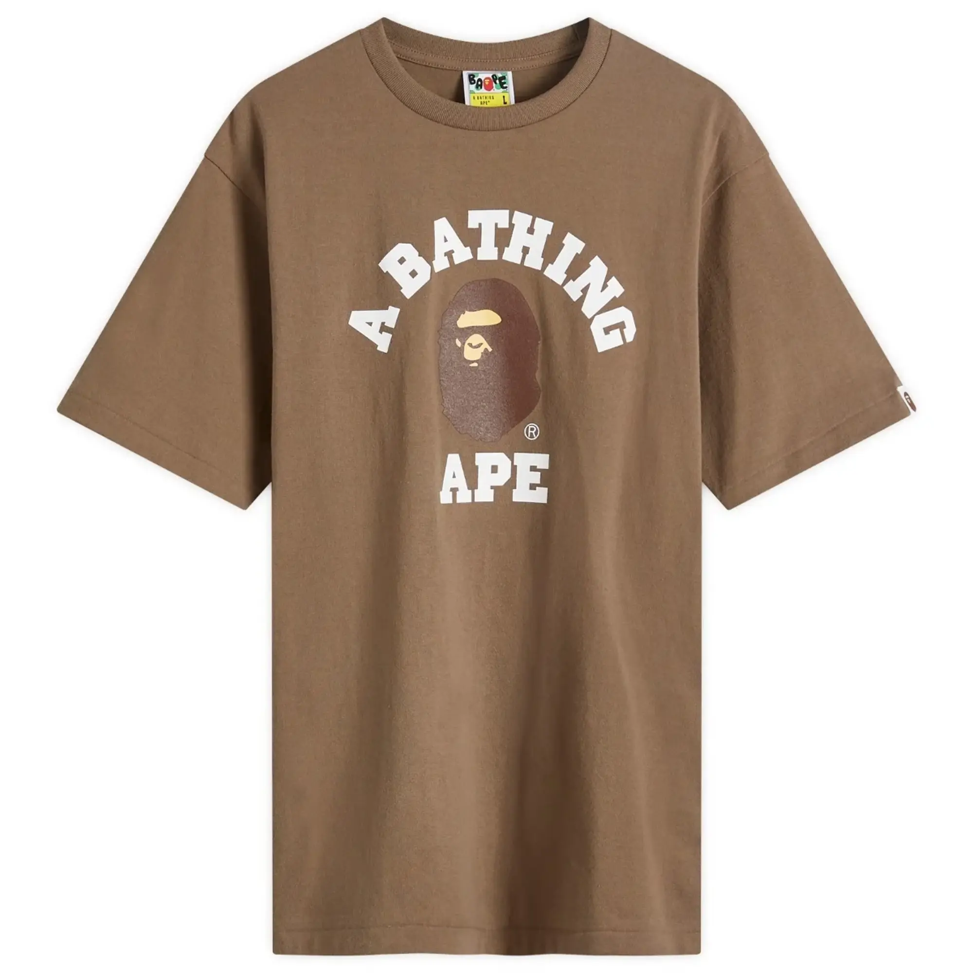A Bathing Ape Men's College T-Shirt Brown