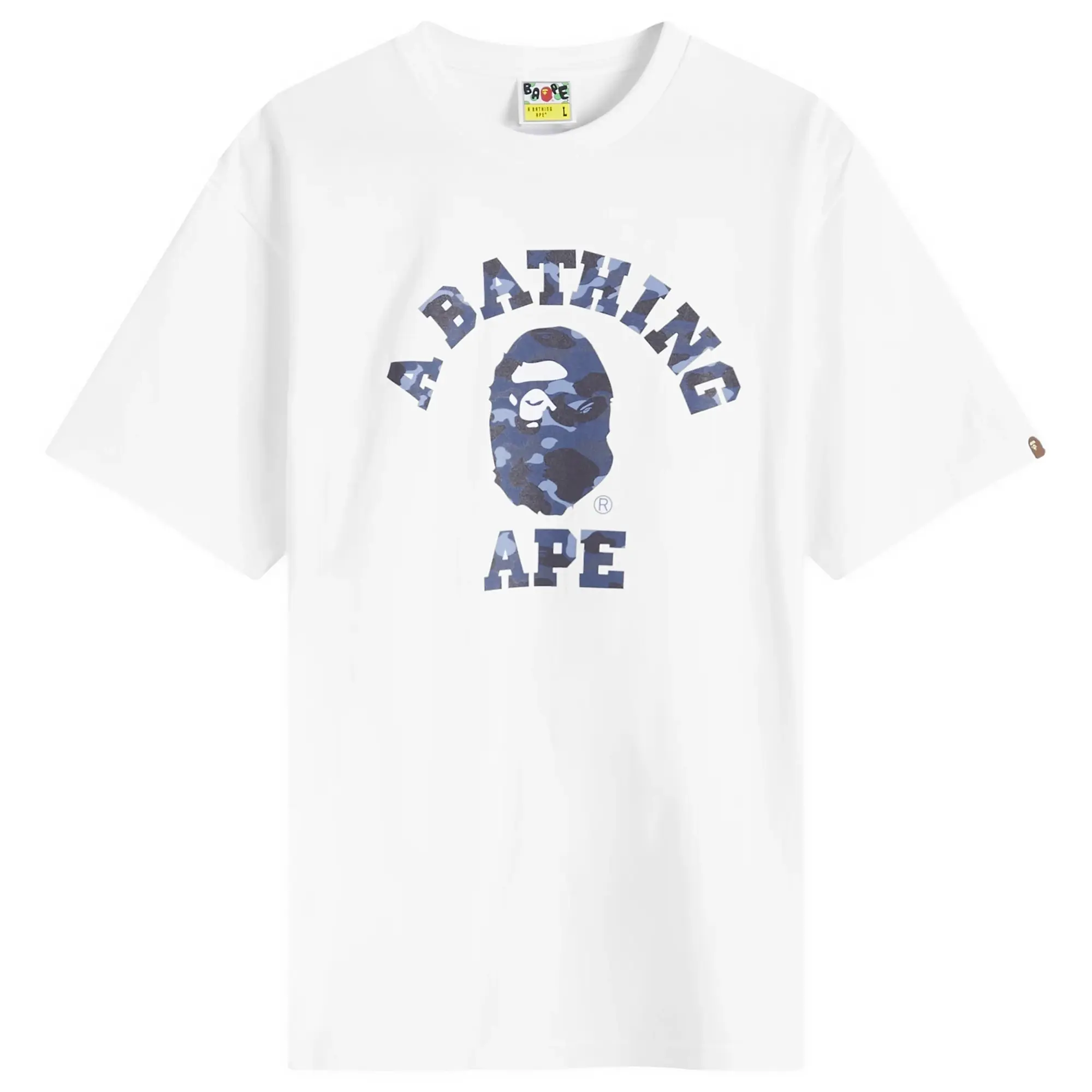 A Bathing Ape Men's Colour Camo College T-Shirt White/Purple