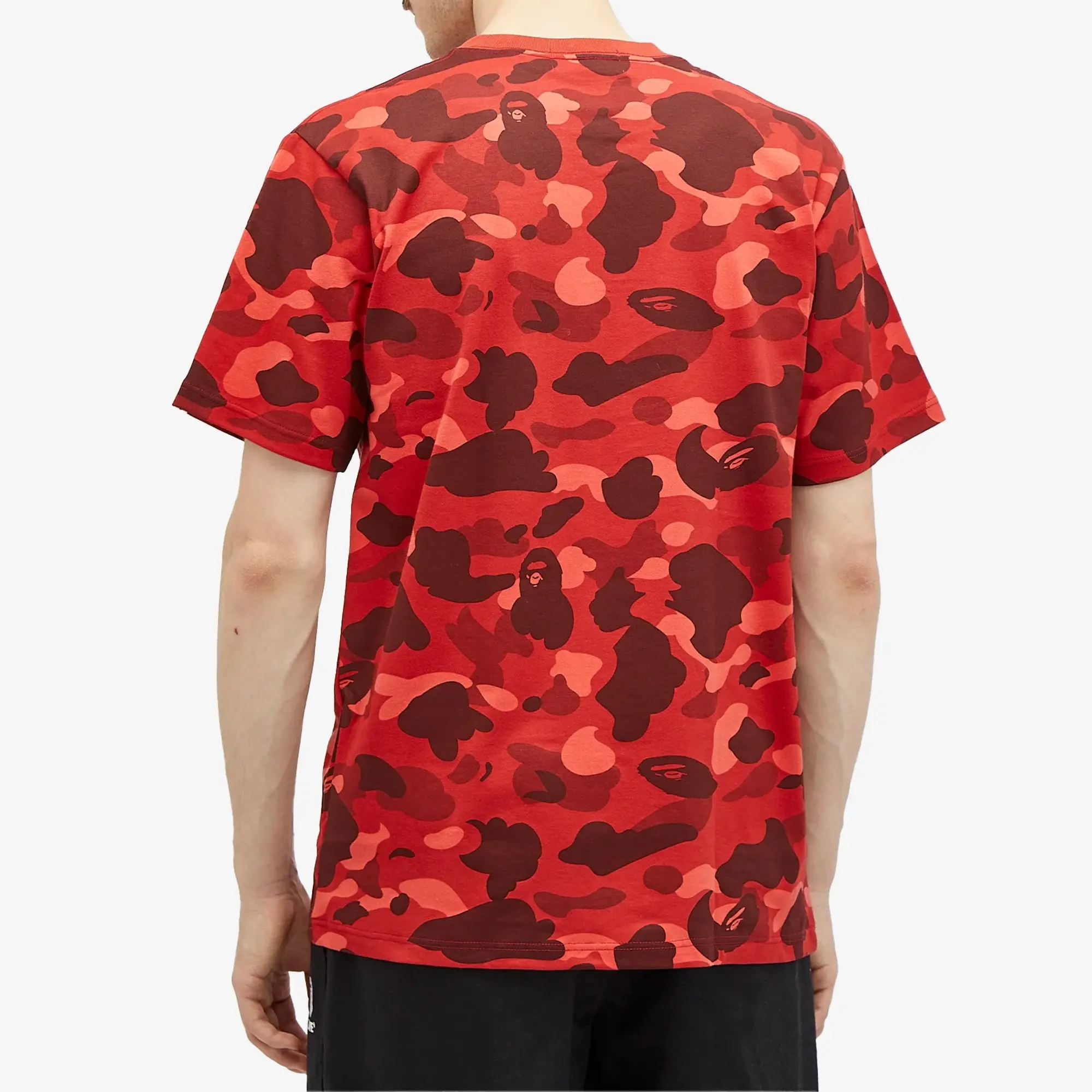 A Bathing Ape Men's Colour Camo College T-Shirt Red