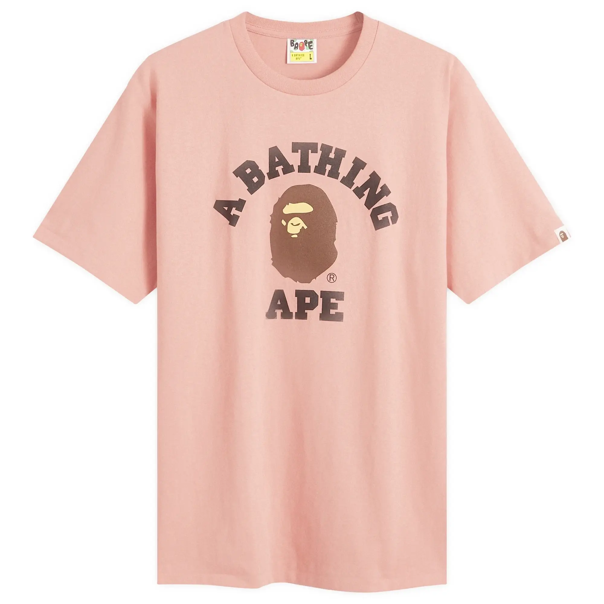 A Bathing Ape Men's College T-Shirt Pink