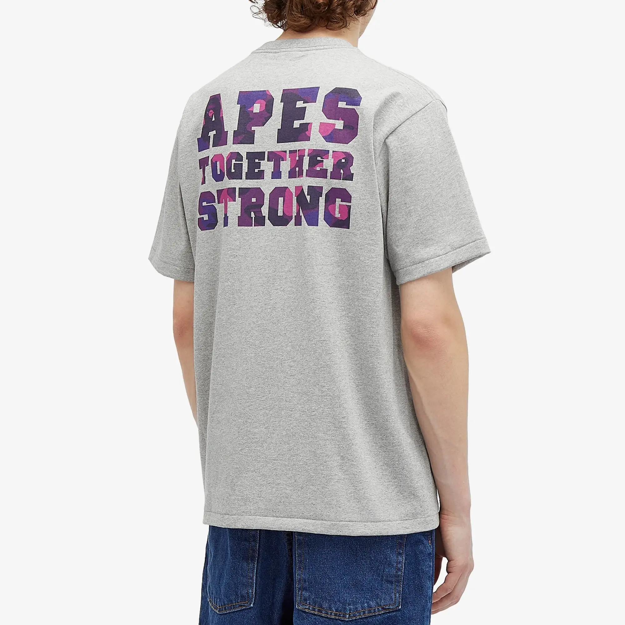 T-Shirt A Bathing Ape Color Camo College Ats Tee Gray Xxl